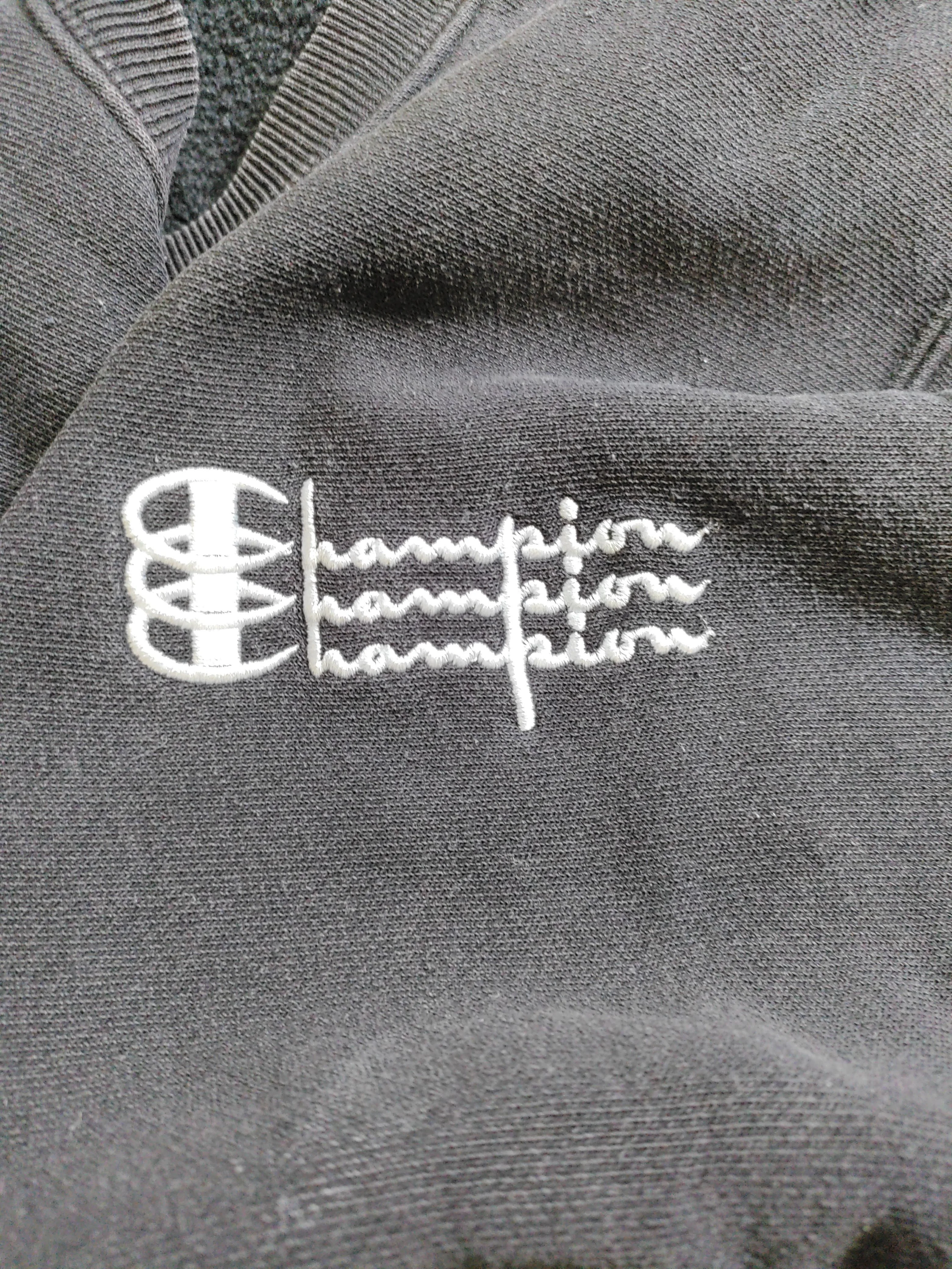 Champion Men's Hoodie M Black Graphic 100% Cotton Pullover - Image 6