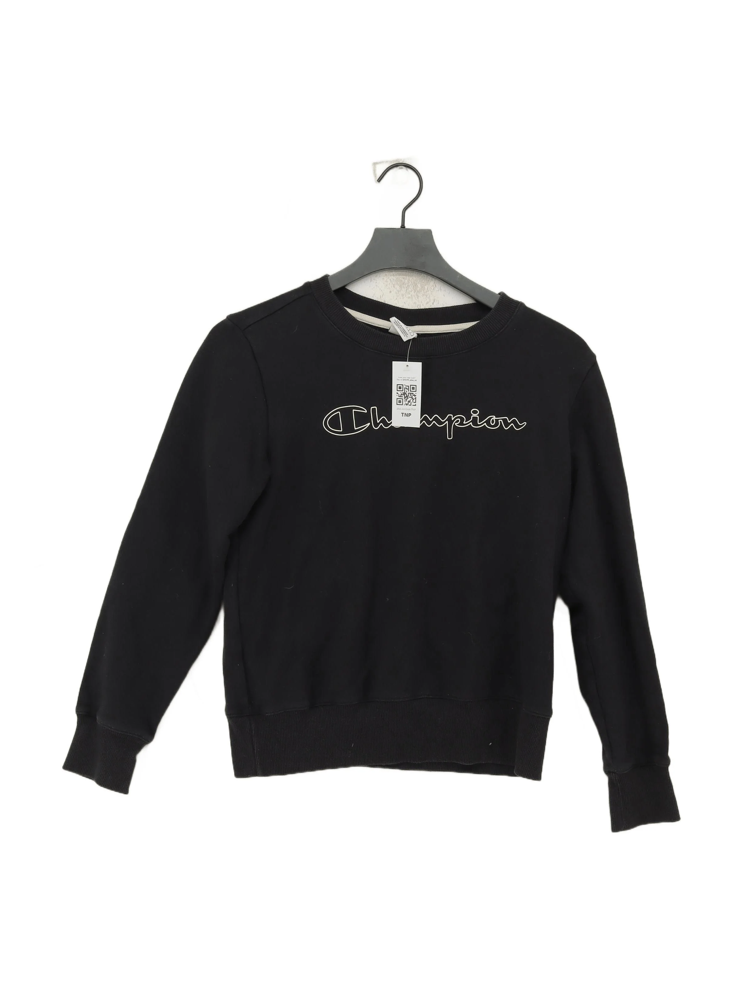 Champion Men's Hoodie M Black Graphic 100% Cotton Pullover