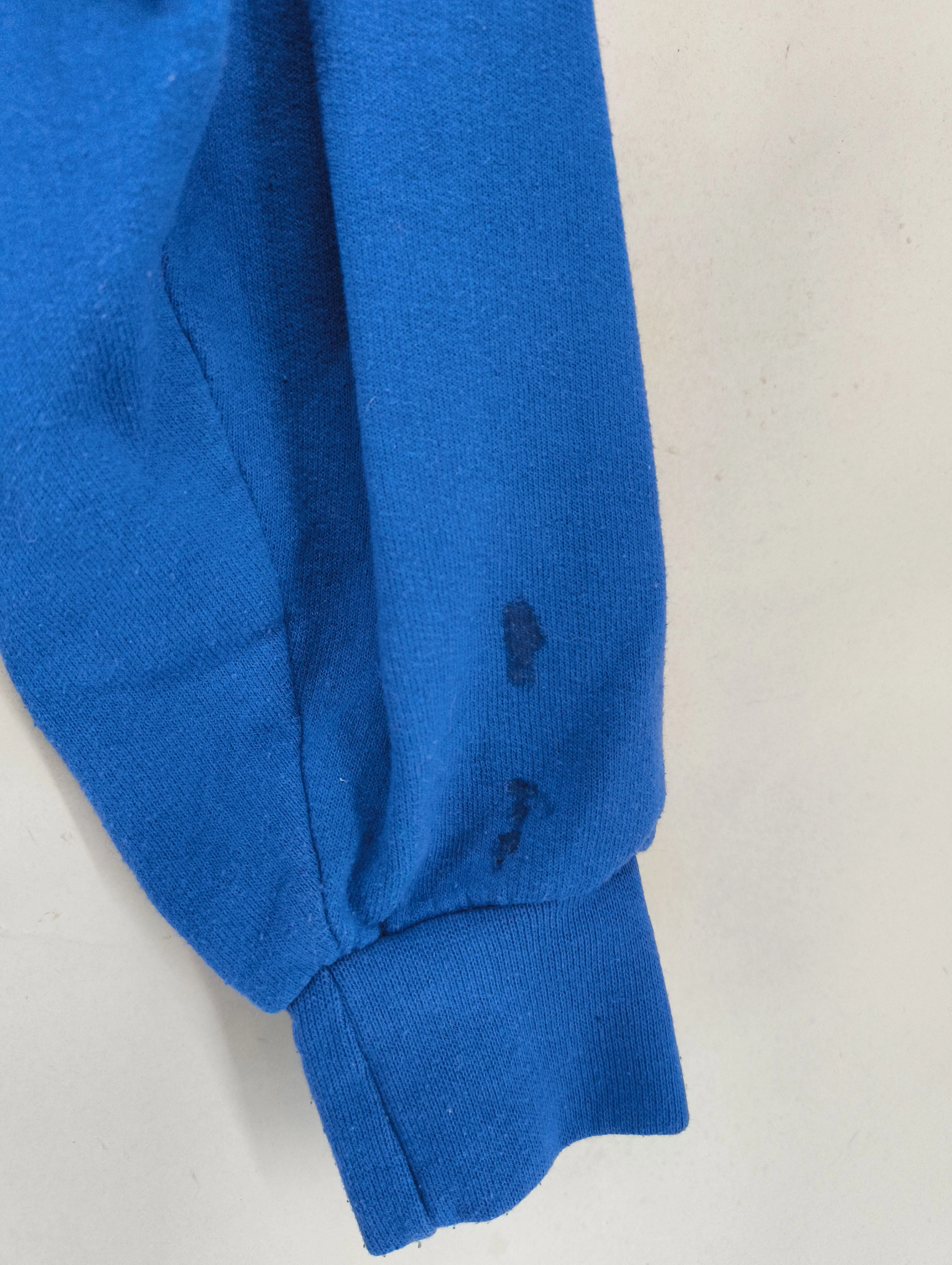 Champion Men's Hoodie M Blue Graphic Cotton with Polyester Pullover - Image 5