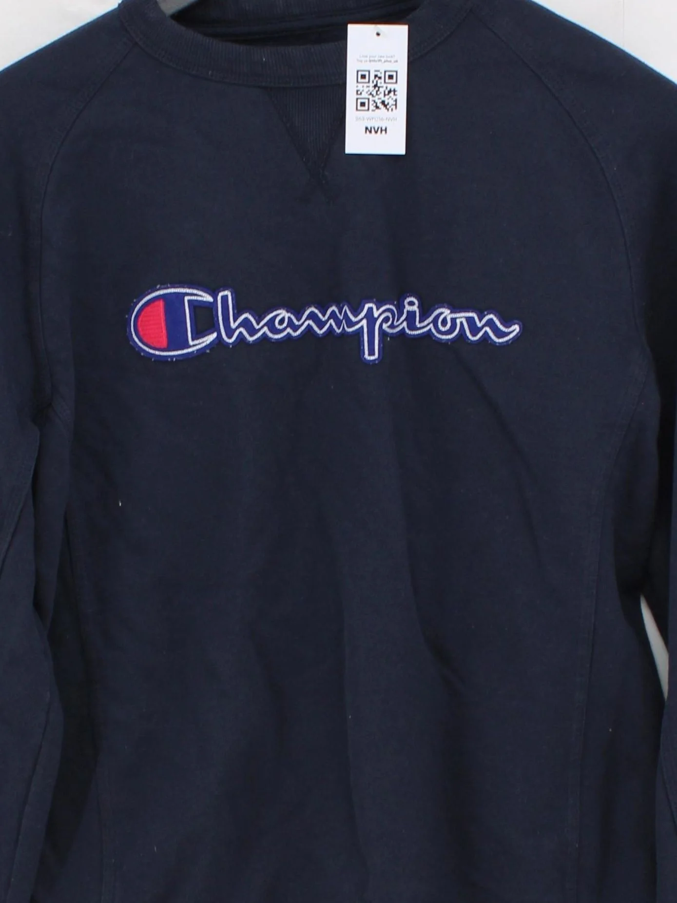Champion Men's Hoodie M Blue Graphic Cotton with Polyester Pullover - Image 3