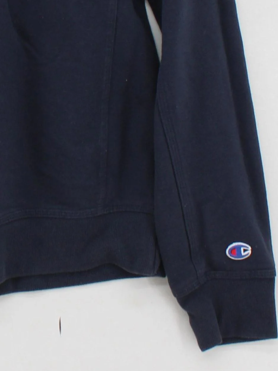 Champion Men's Hoodie M Blue Graphic Cotton with Polyester Pullover - Image 4