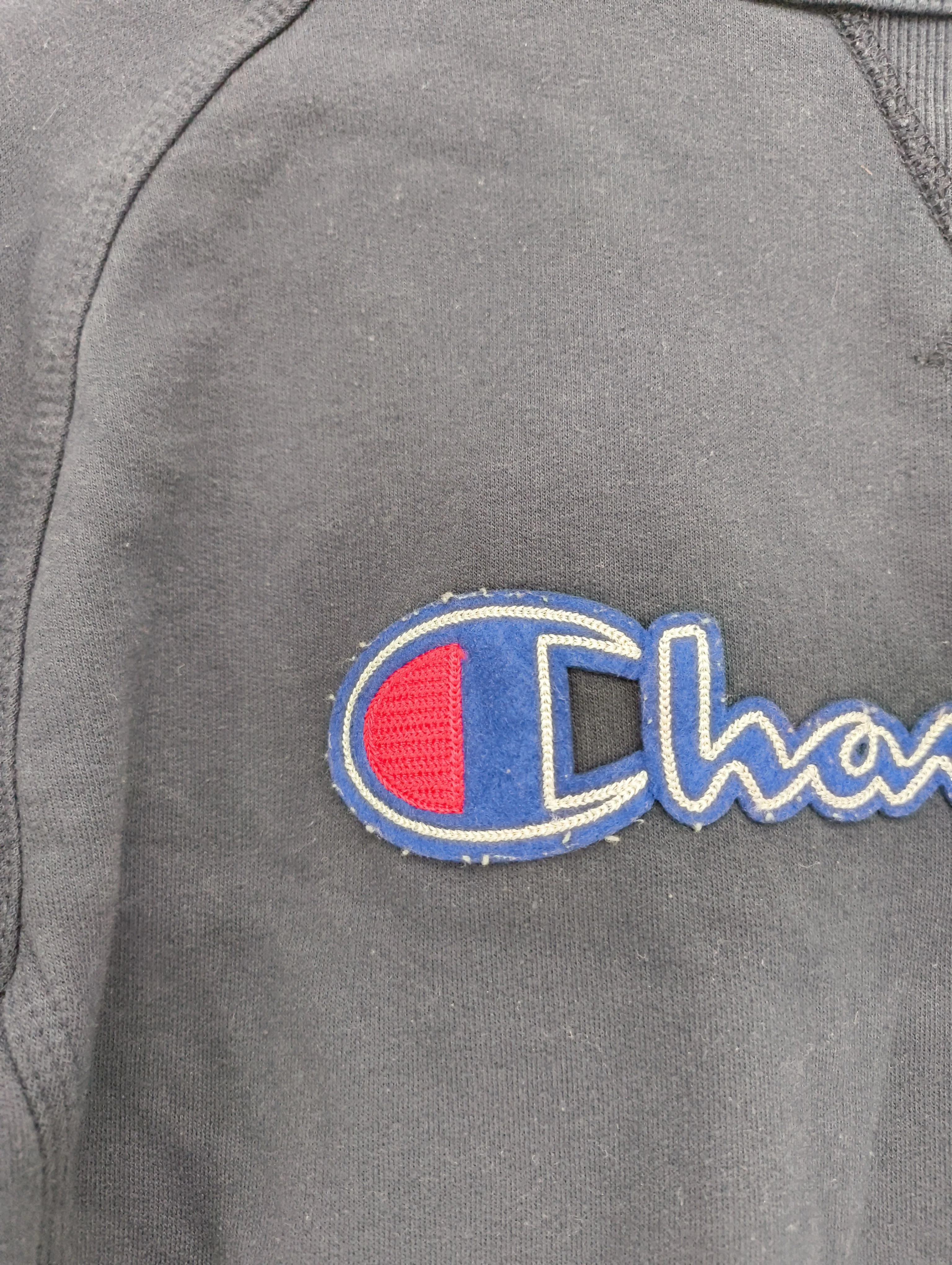 Champion Men's Hoodie M Blue Graphic Cotton with Polyester Pullover - Image 5