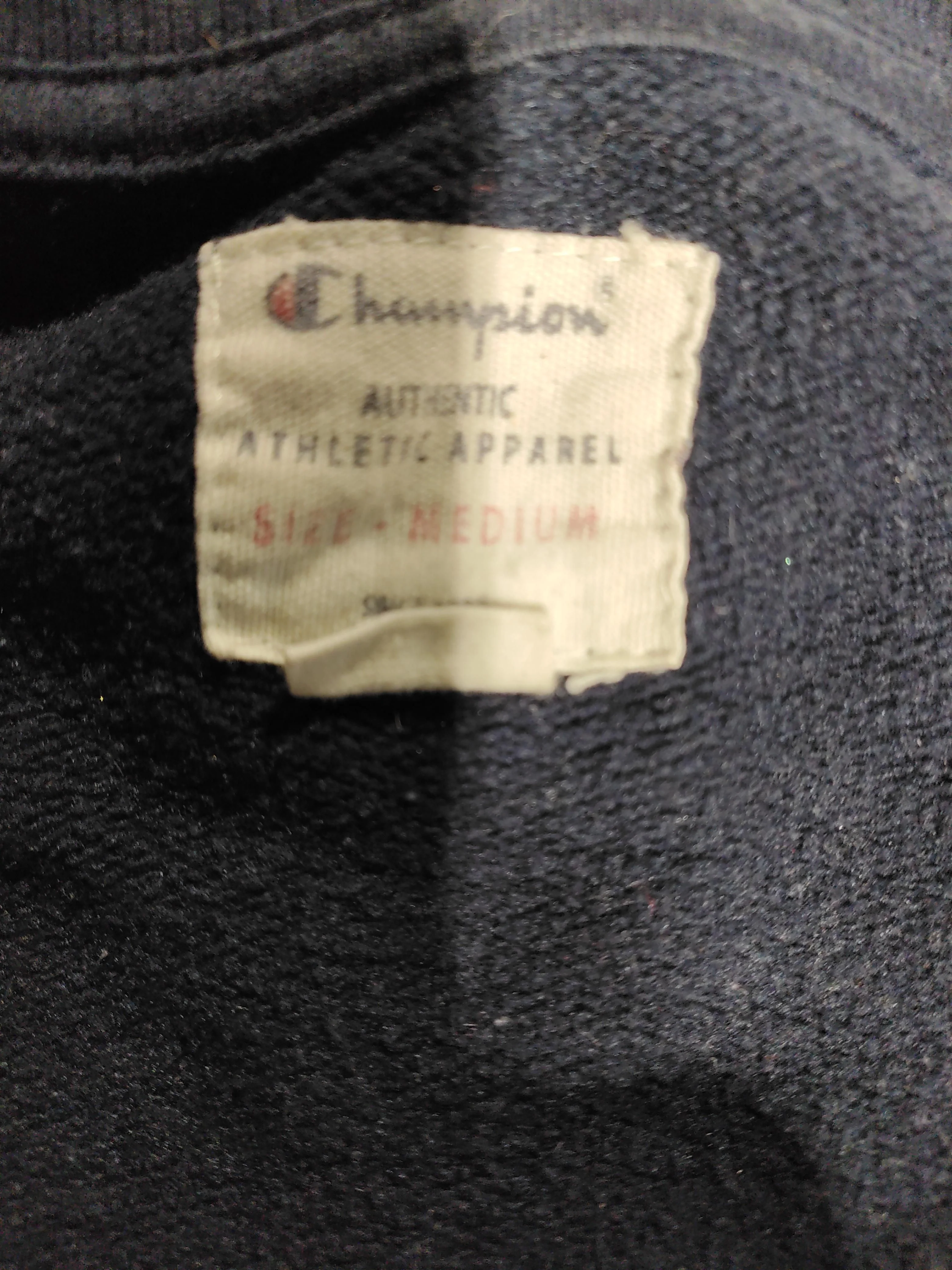 Champion Men's Hoodie M Blue Graphic Cotton with Polyester Pullover - Image 7
