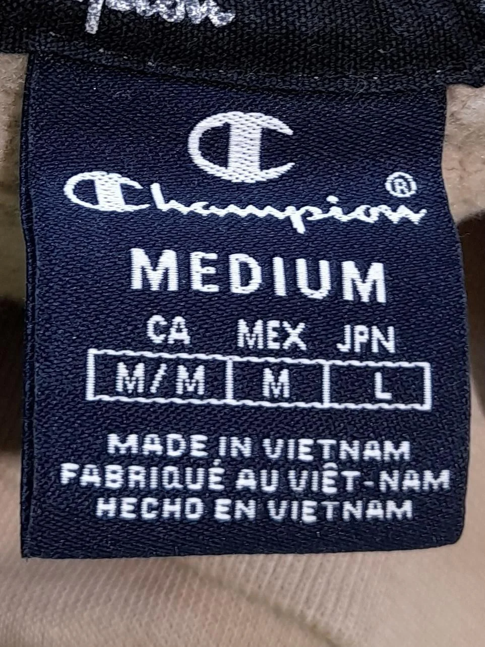 Champion Men's Hoodie M Tan Cotton with Polyester Pullover - Image 6