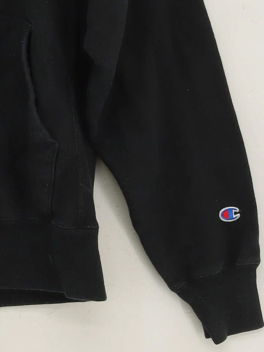 Champion Men's Hoodie S Black Cotton with Polyester Pullover - Image 4