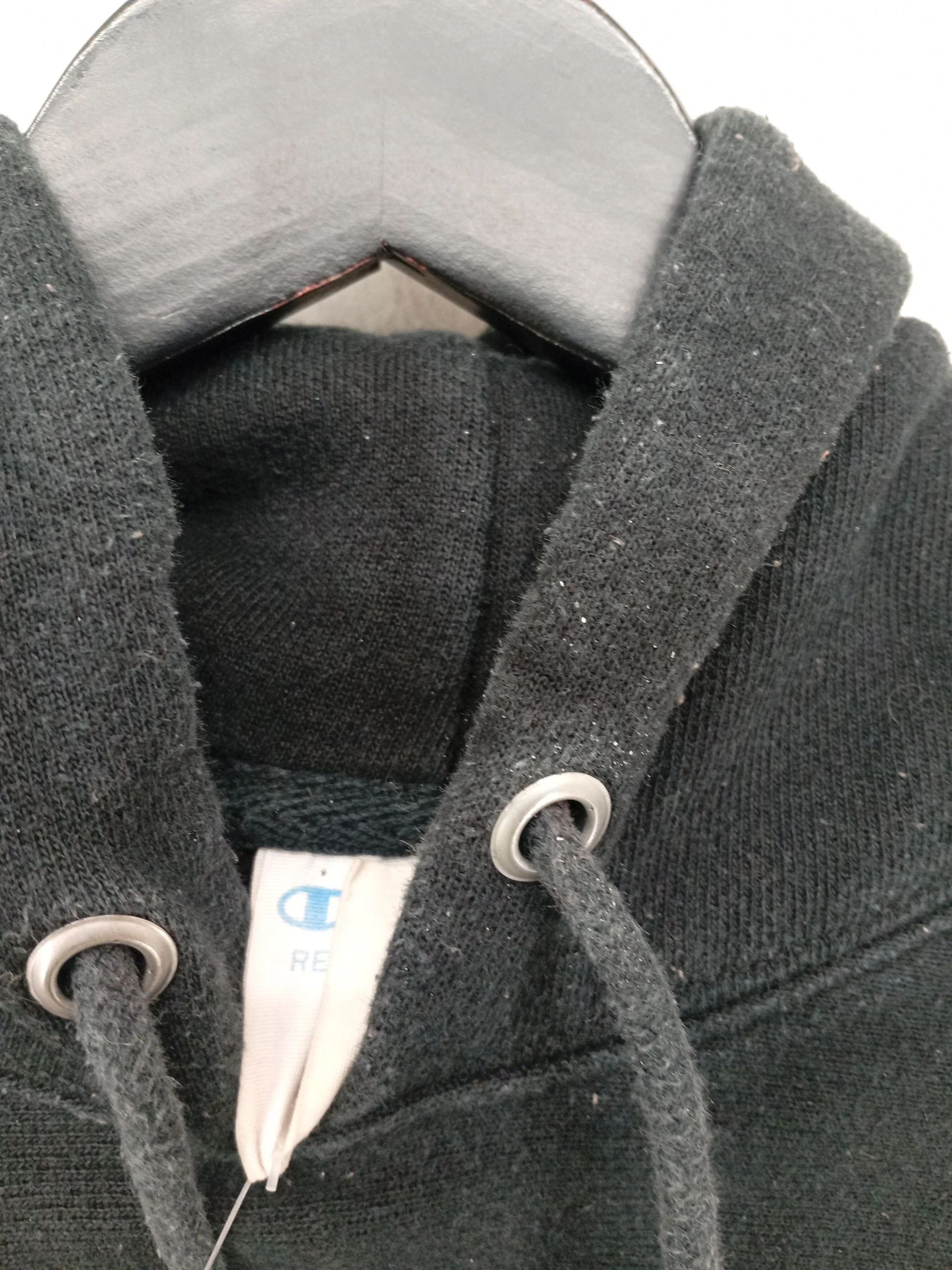 Champion Men's Hoodie S Black Cotton with Polyester Pullover - Image 5