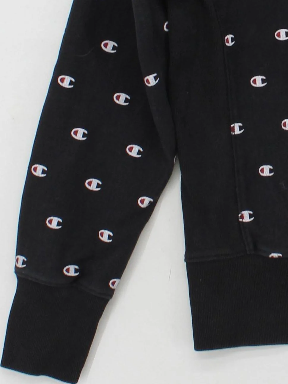 Champion Men's Hoodie S Black Graphic Cotton with Polyester Pullover - Image 4
