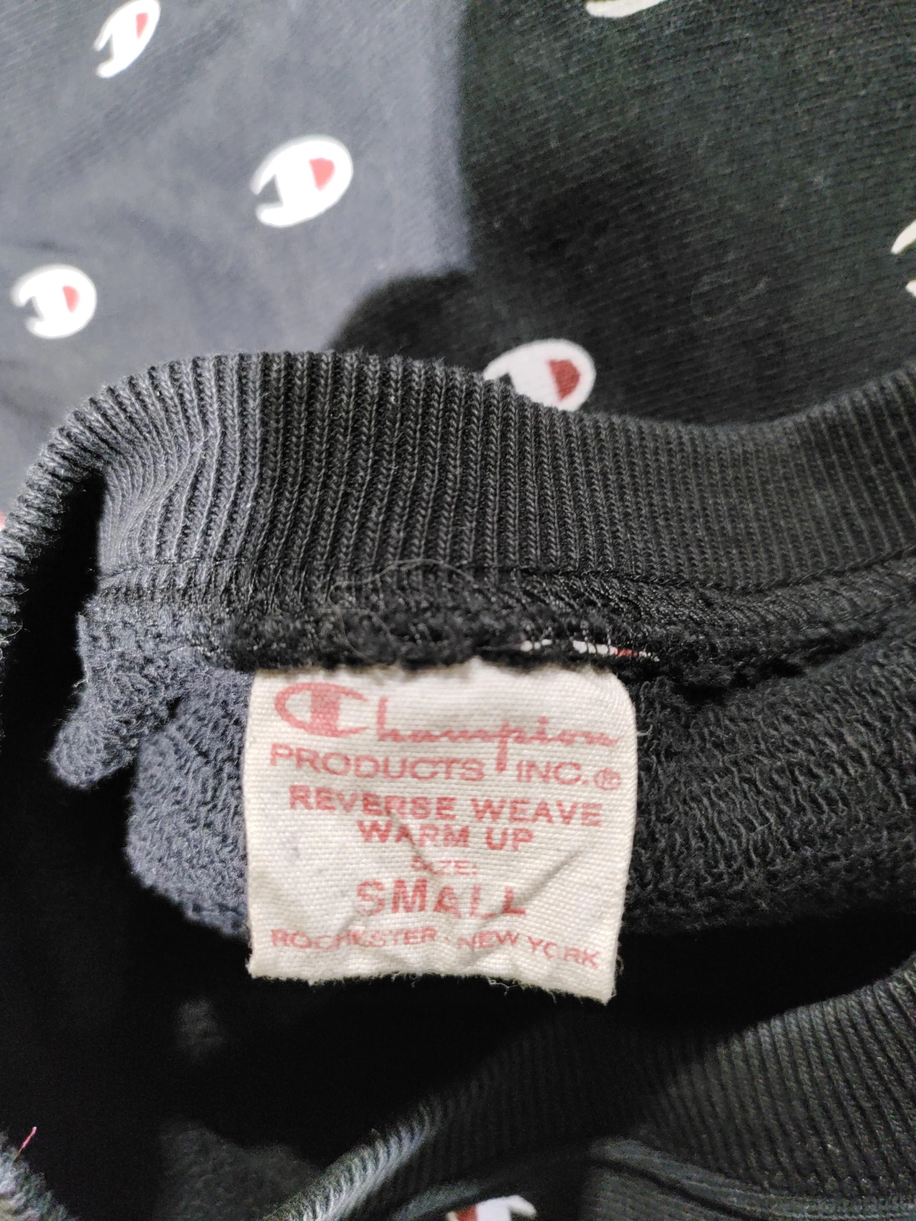 Champion Men's Hoodie S Black Graphic Cotton with Polyester Pullover - Image 5