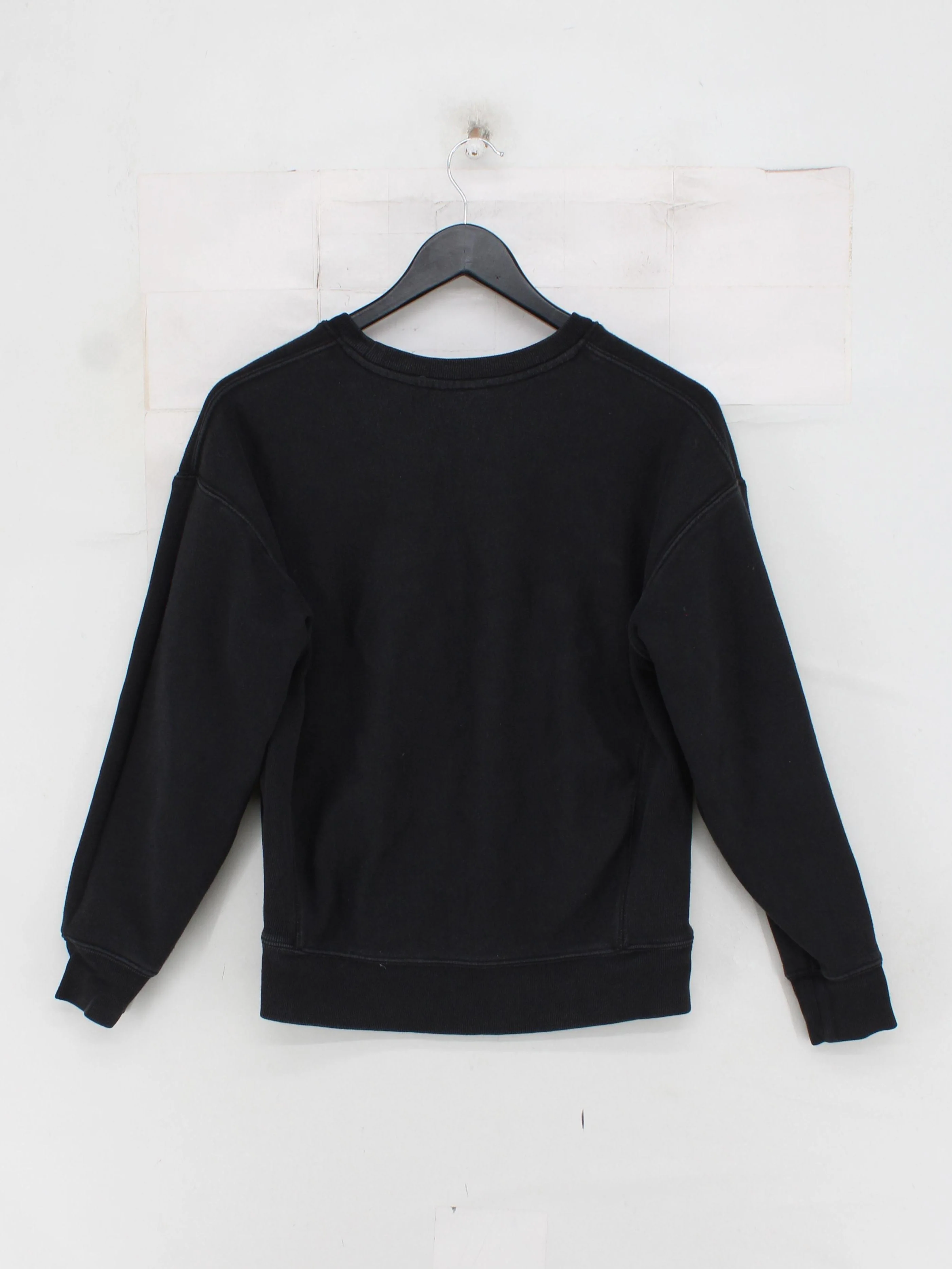 Champion Men's Hoodie S Black Graphic Cotton with Polyester Pullover - Image 2