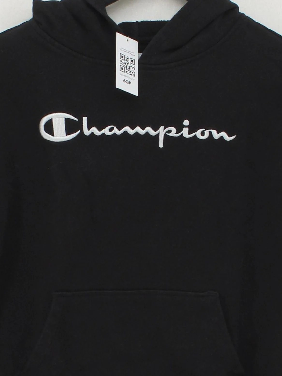 Champion Men's Hoodie S Black Graphic Cotton with Polyester Pullover - Image 3