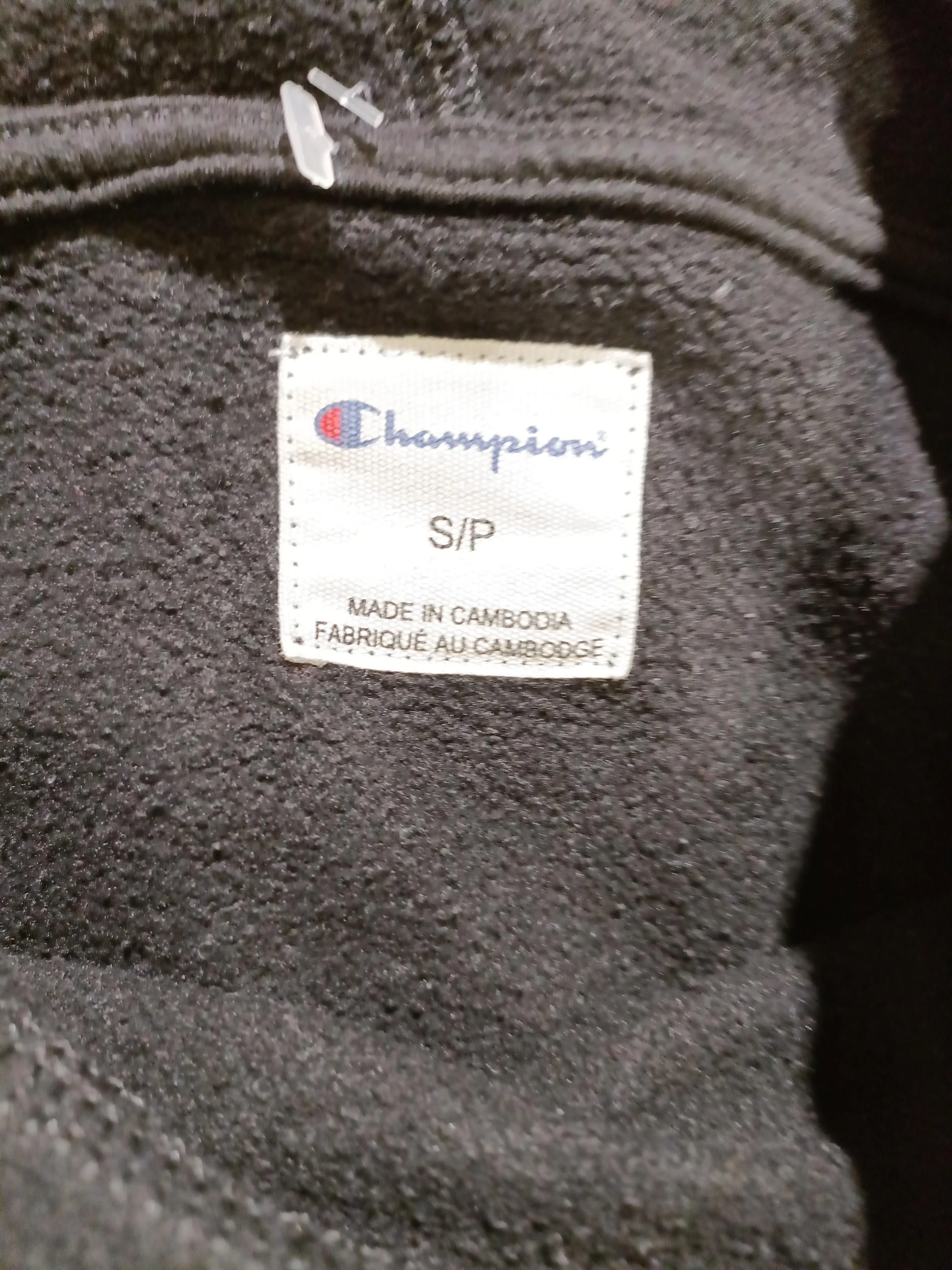 Champion Men's Hoodie S Black Graphic Cotton with Polyester Pullover - Image 5
