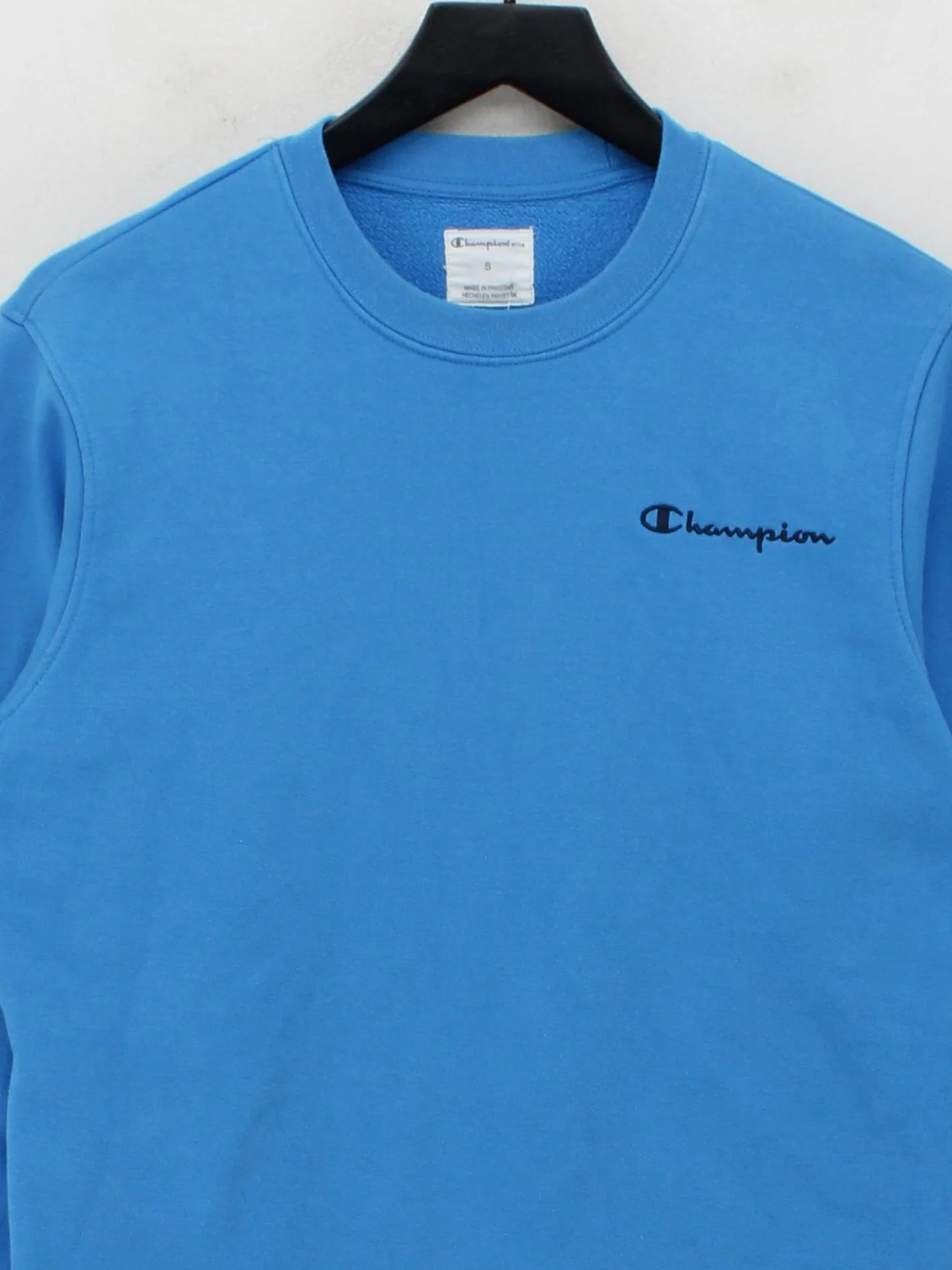 Champion Men's Hoodie S Blue Cotton with Polyester Pullover - Image 3