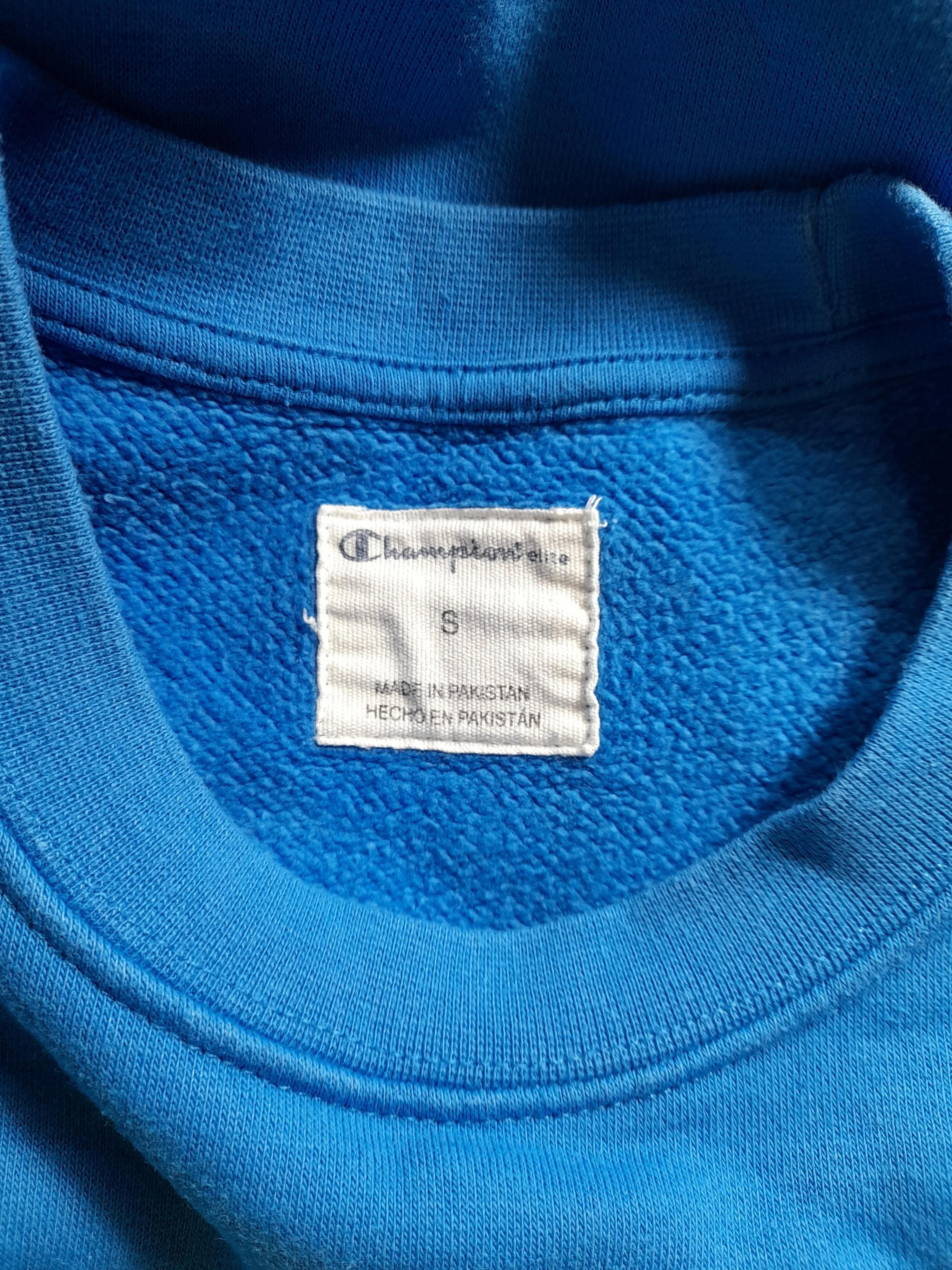 Champion Men's Hoodie S Blue Cotton with Polyester Pullover - Image 6
