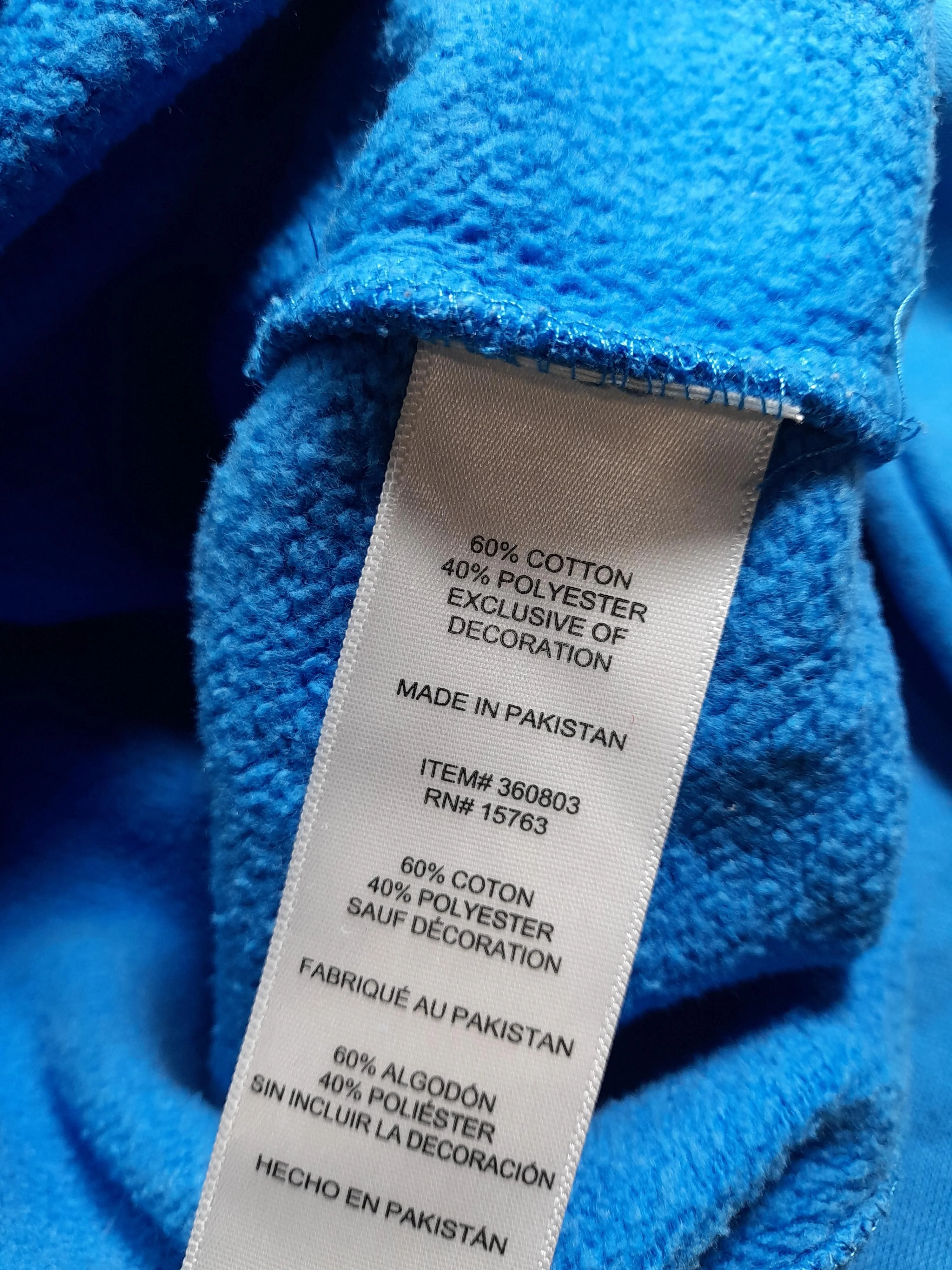 Champion Men's Hoodie S Blue Cotton with Polyester Pullover - Image 7