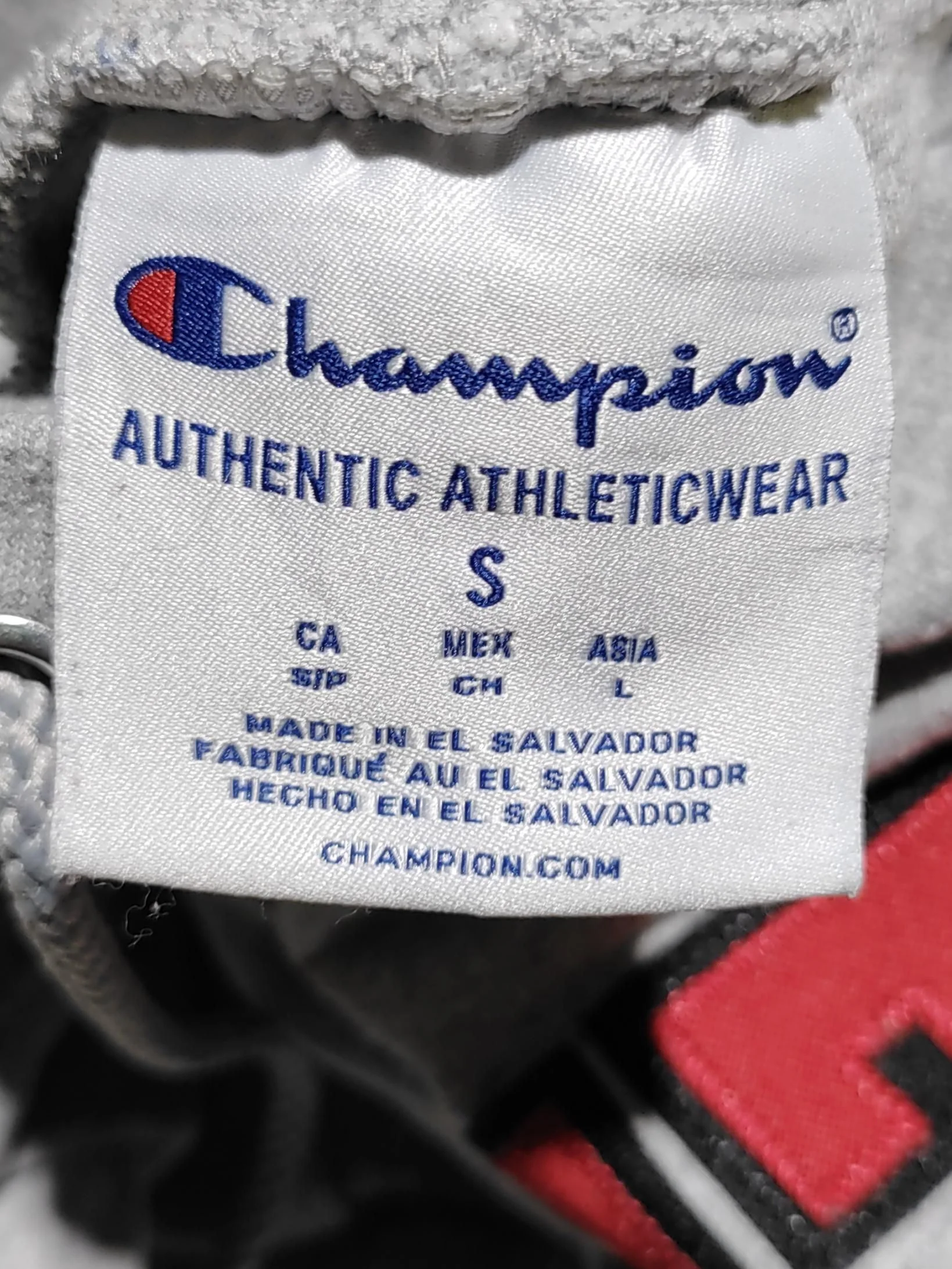 Champion Men's Hoodie S Grey Graphic 100% Cotton Pullover - Image 6