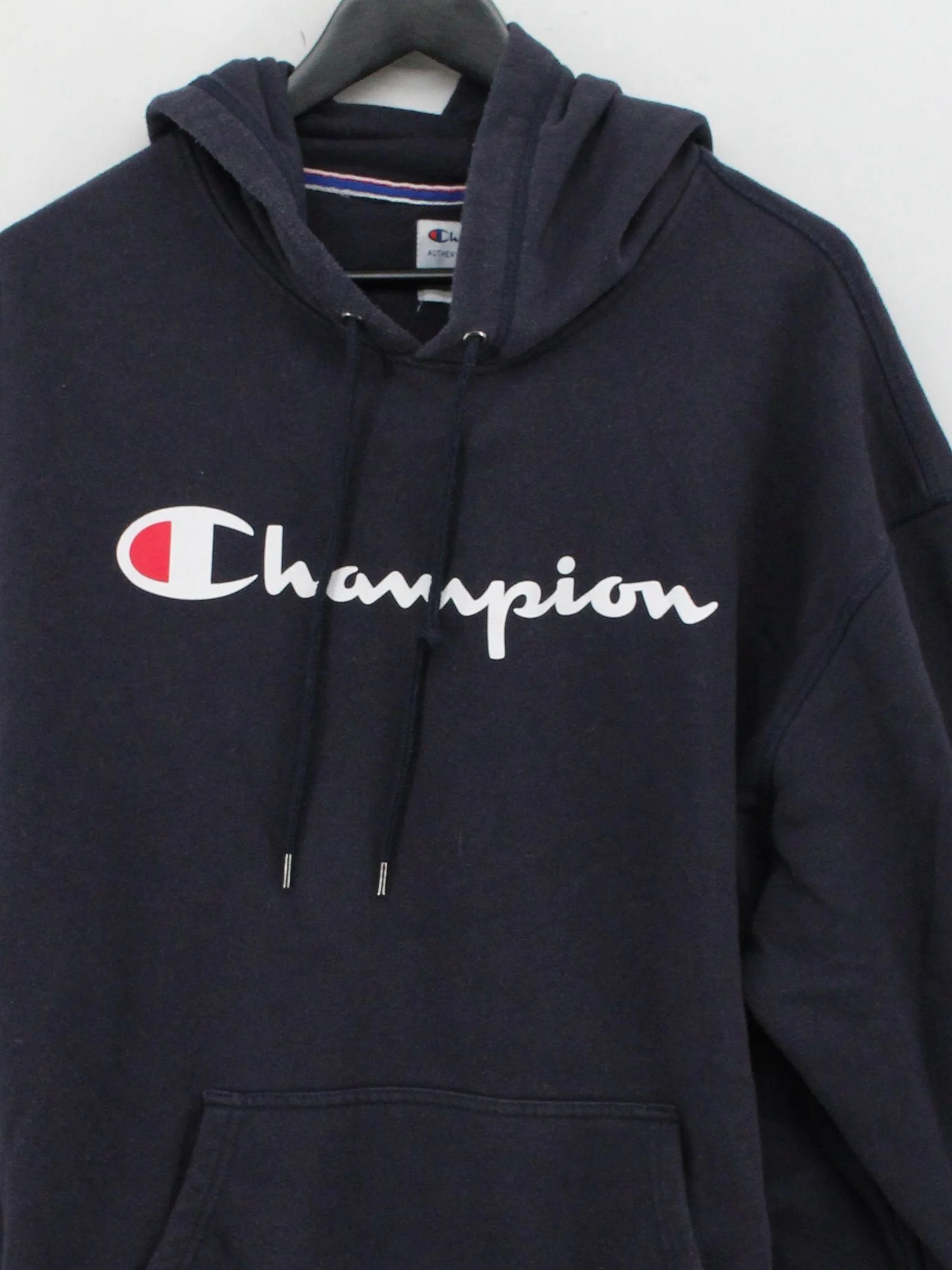 Champion Men's Hoodie XL Blue Graphic Cotton with Polyester Pullover - Image 3