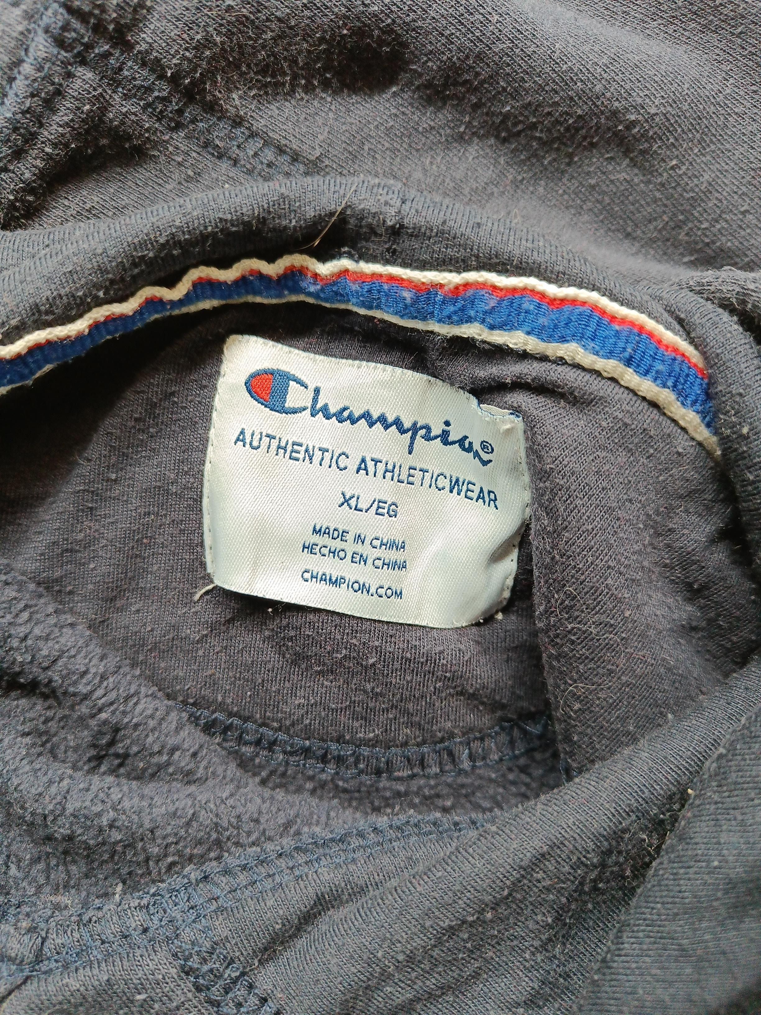 Champion Men's Hoodie XL Blue Graphic Cotton with Polyester Pullover - Image 6