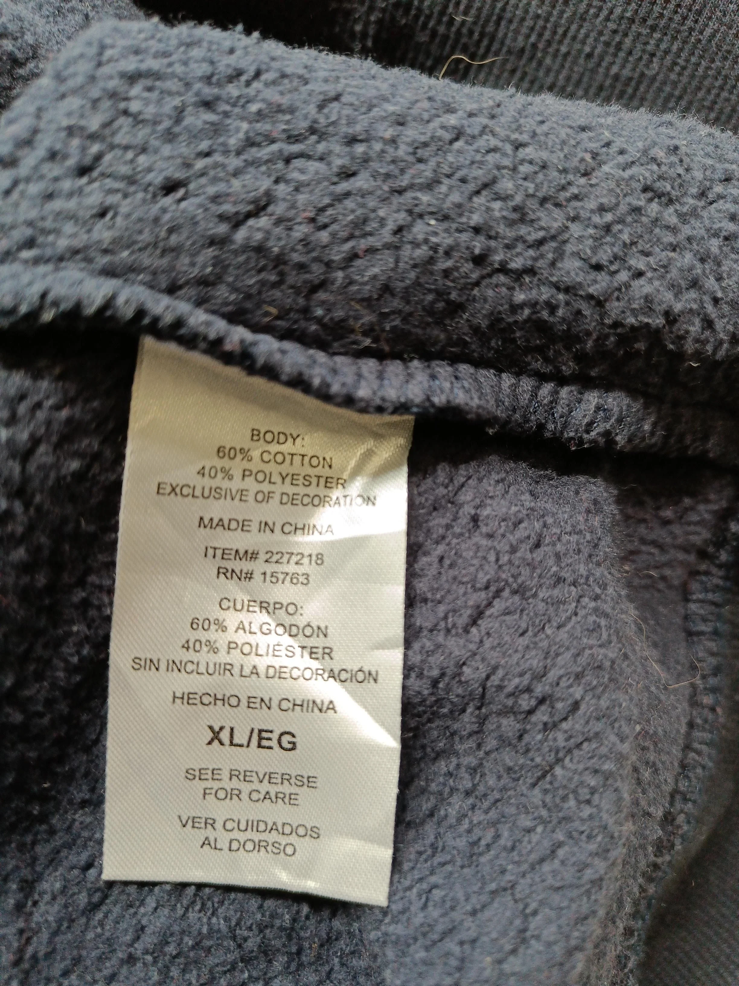 Champion Men's Hoodie XL Blue Graphic Cotton with Polyester Pullover - Image 7