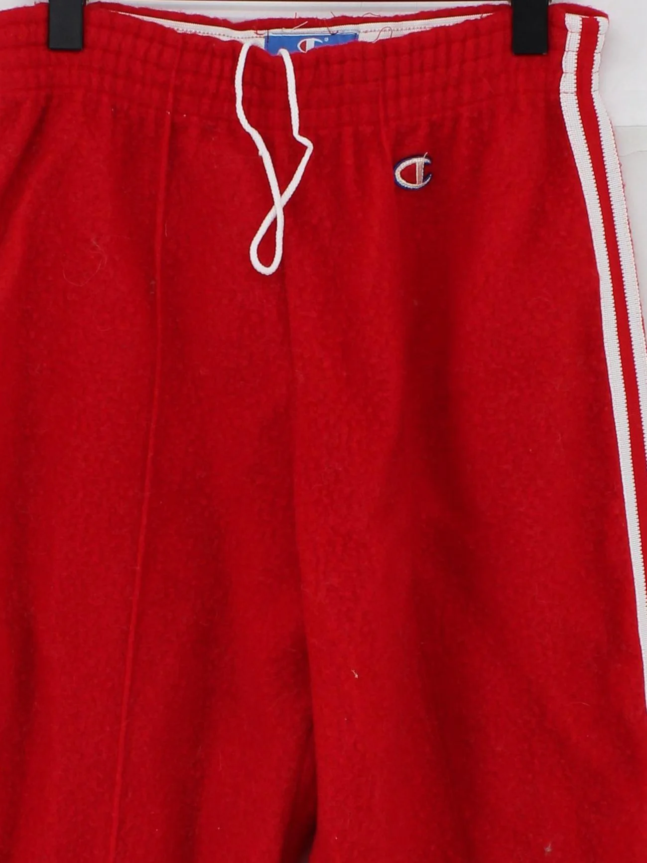Champion Men's Sports Bottoms L Red 100% Nylon Sweatpants - Image 3