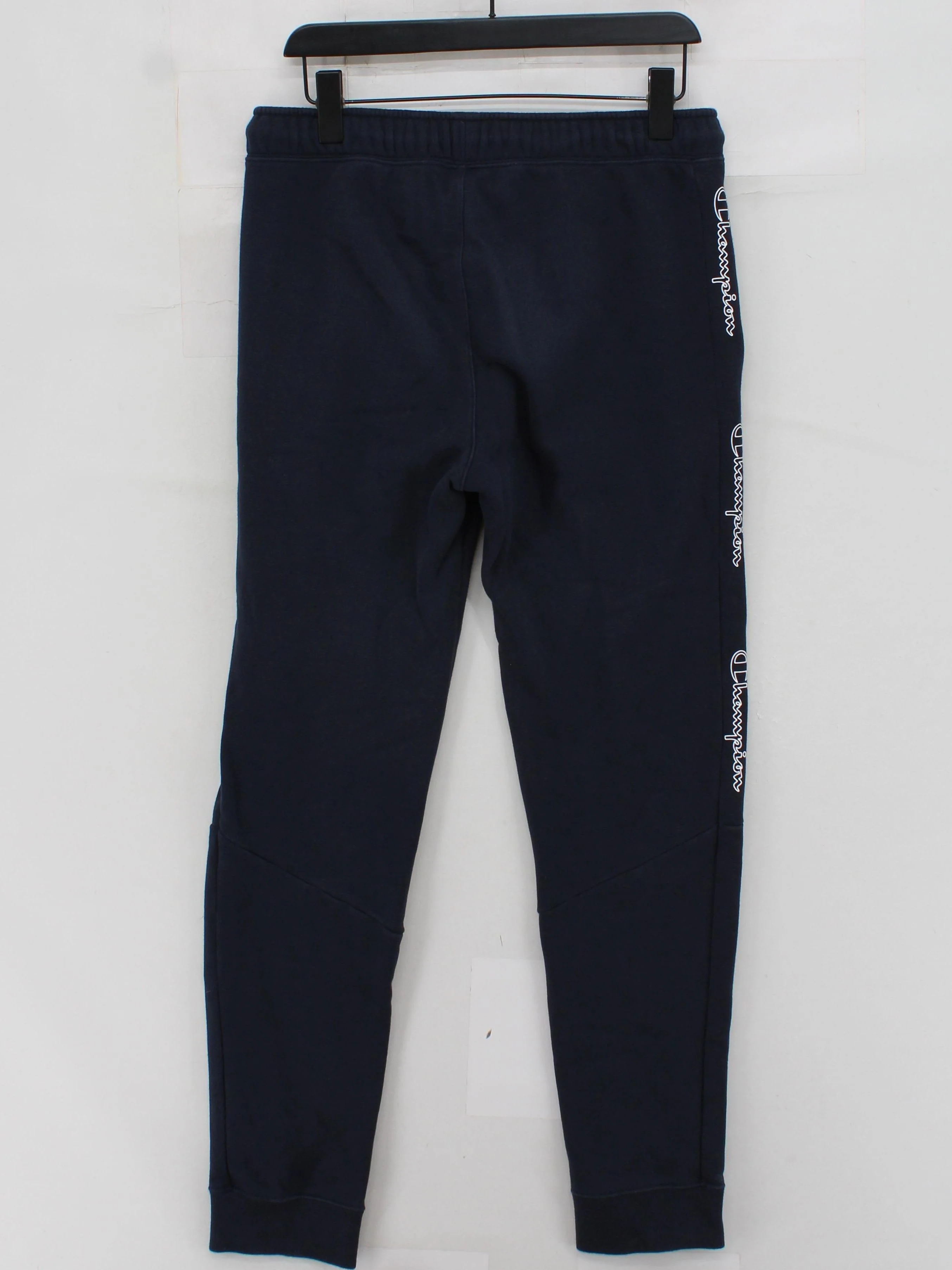 Champion Men's Sports Bottoms M Blue Graphic 100% Cotton Sweatpants - Image 2
