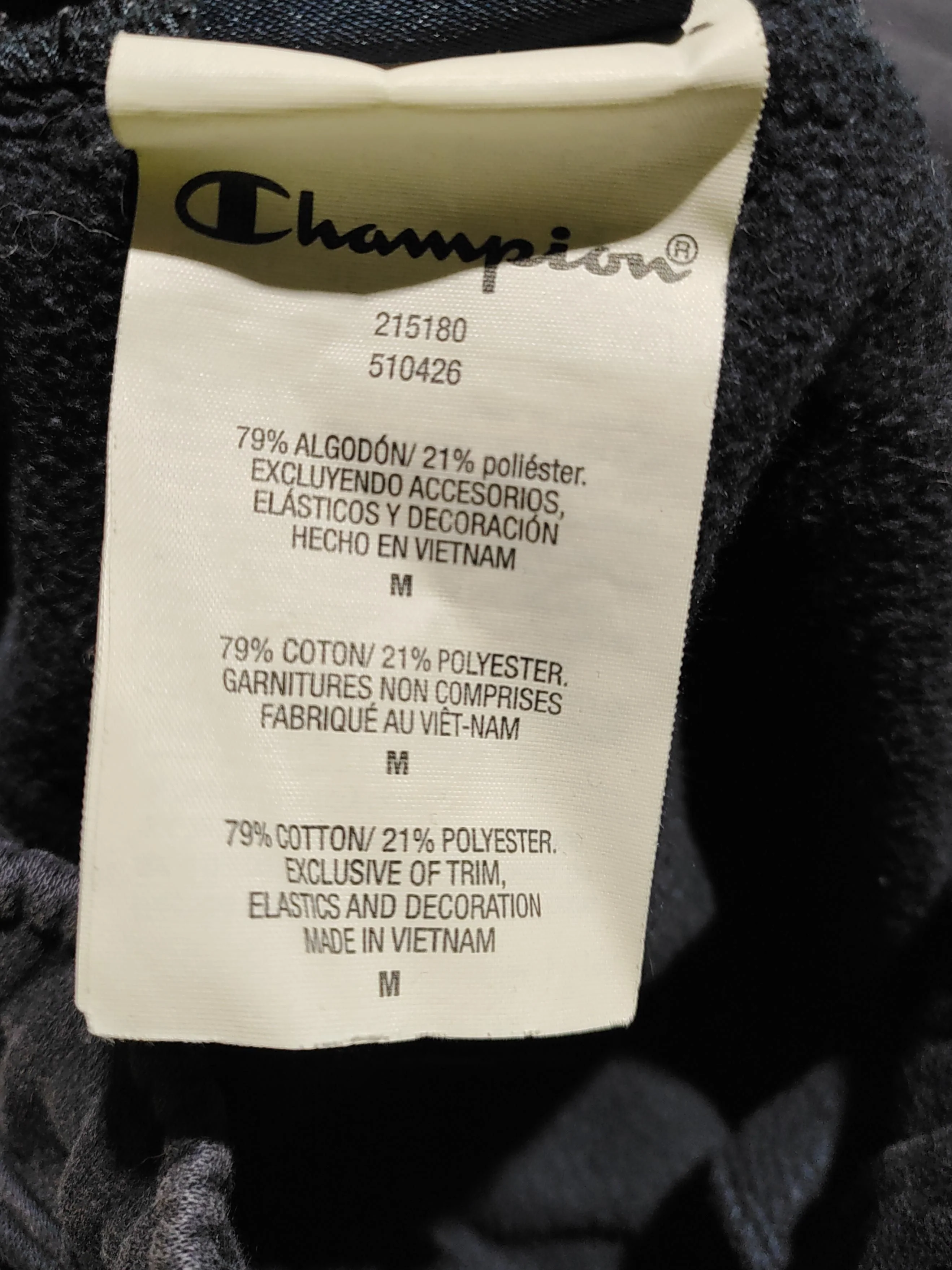 Champion Men's Sports Bottoms M Grey Cotton with Polyester Tapered Sweatpants - Image 8