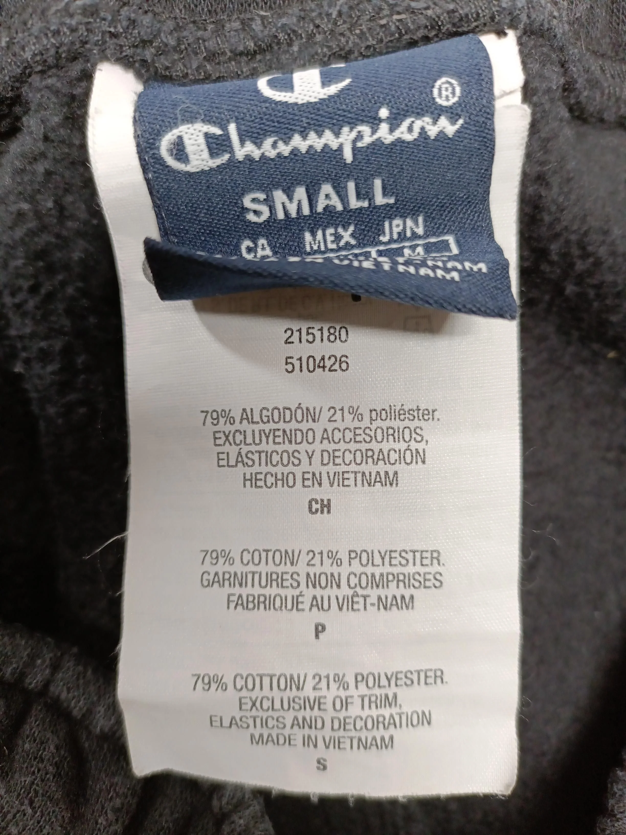 Champion Men's Sports Bottoms S Black Graphic Cotton with Polyester Sweatpants - Image 6