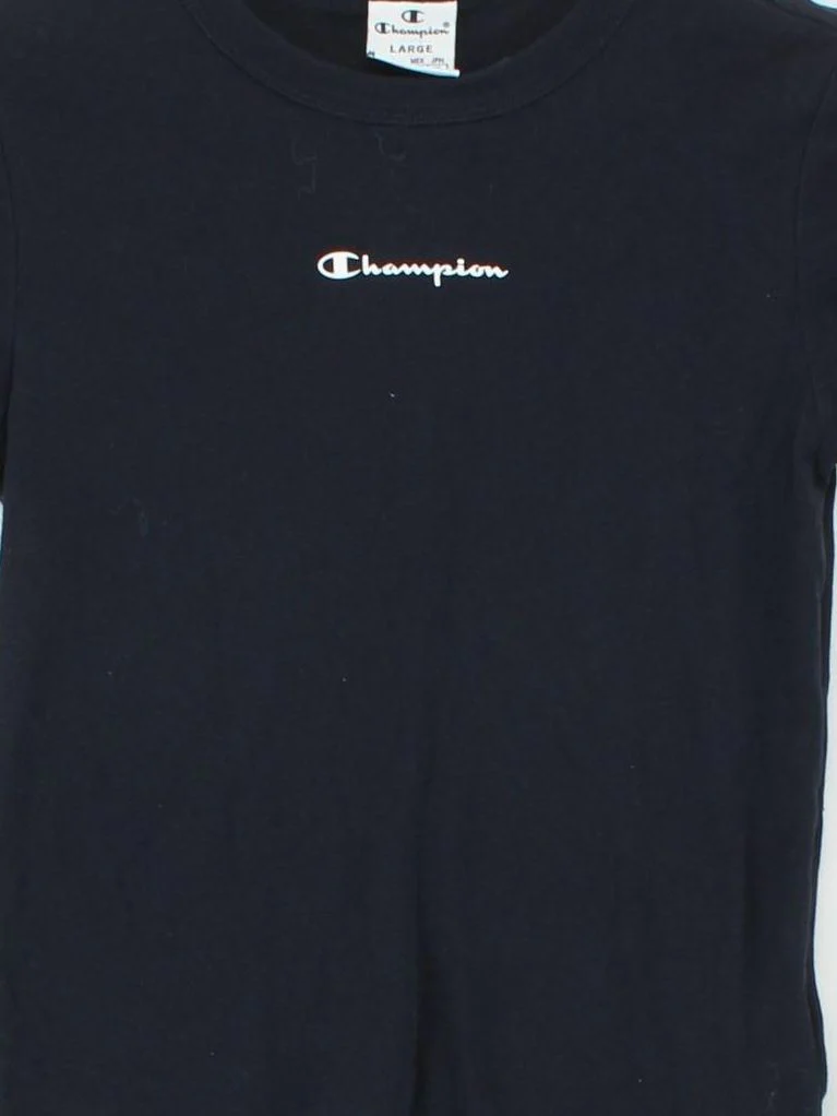 Champion Men's T-Shirt L Blue 100% Cotton Basic - Image 3