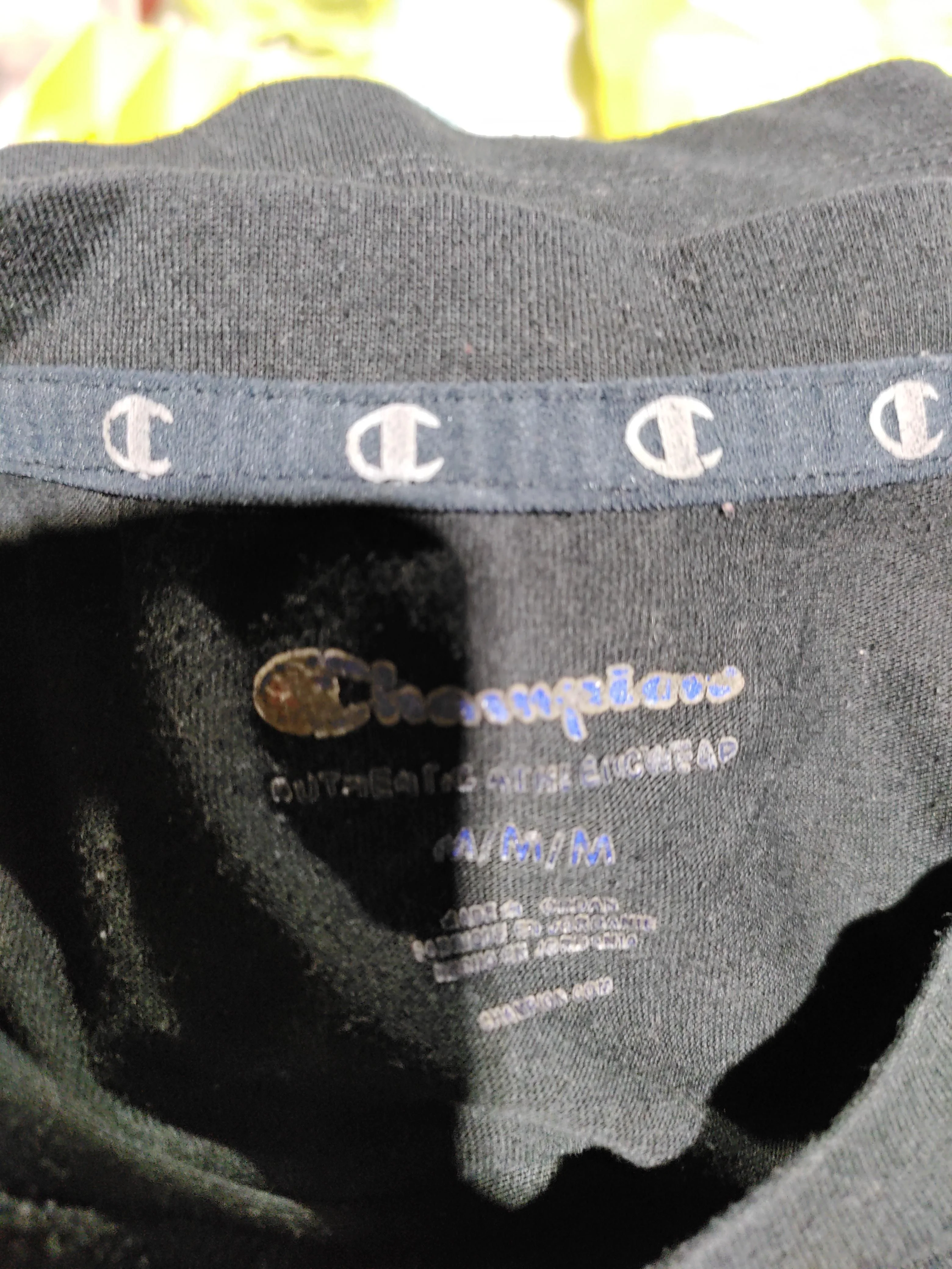 Champion Men's T-Shirt M Black 100% Cotton Basic - Image 5