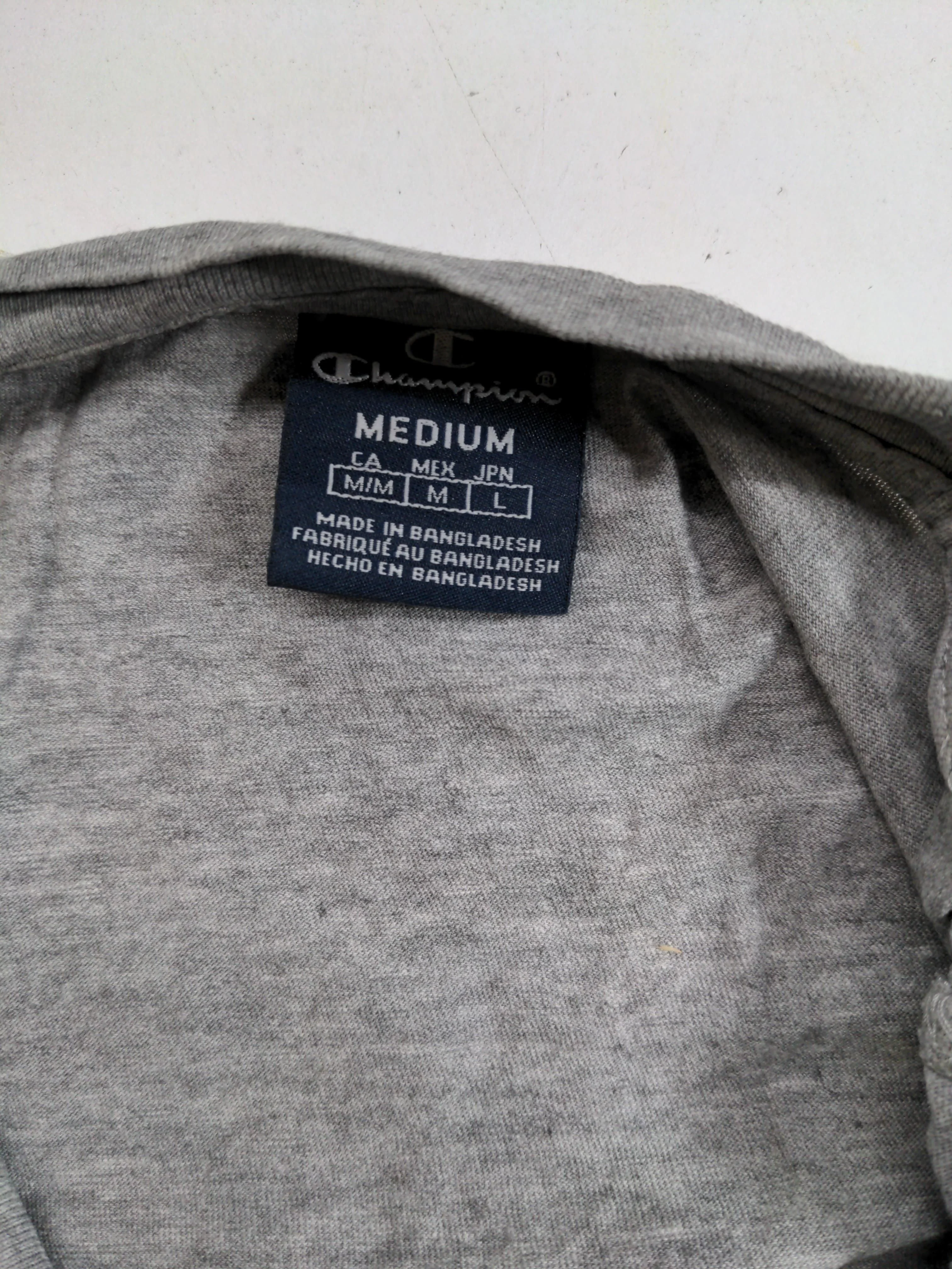 Champion Men's T-Shirt M Grey Graphic 100% Cotton Basic - Image 5