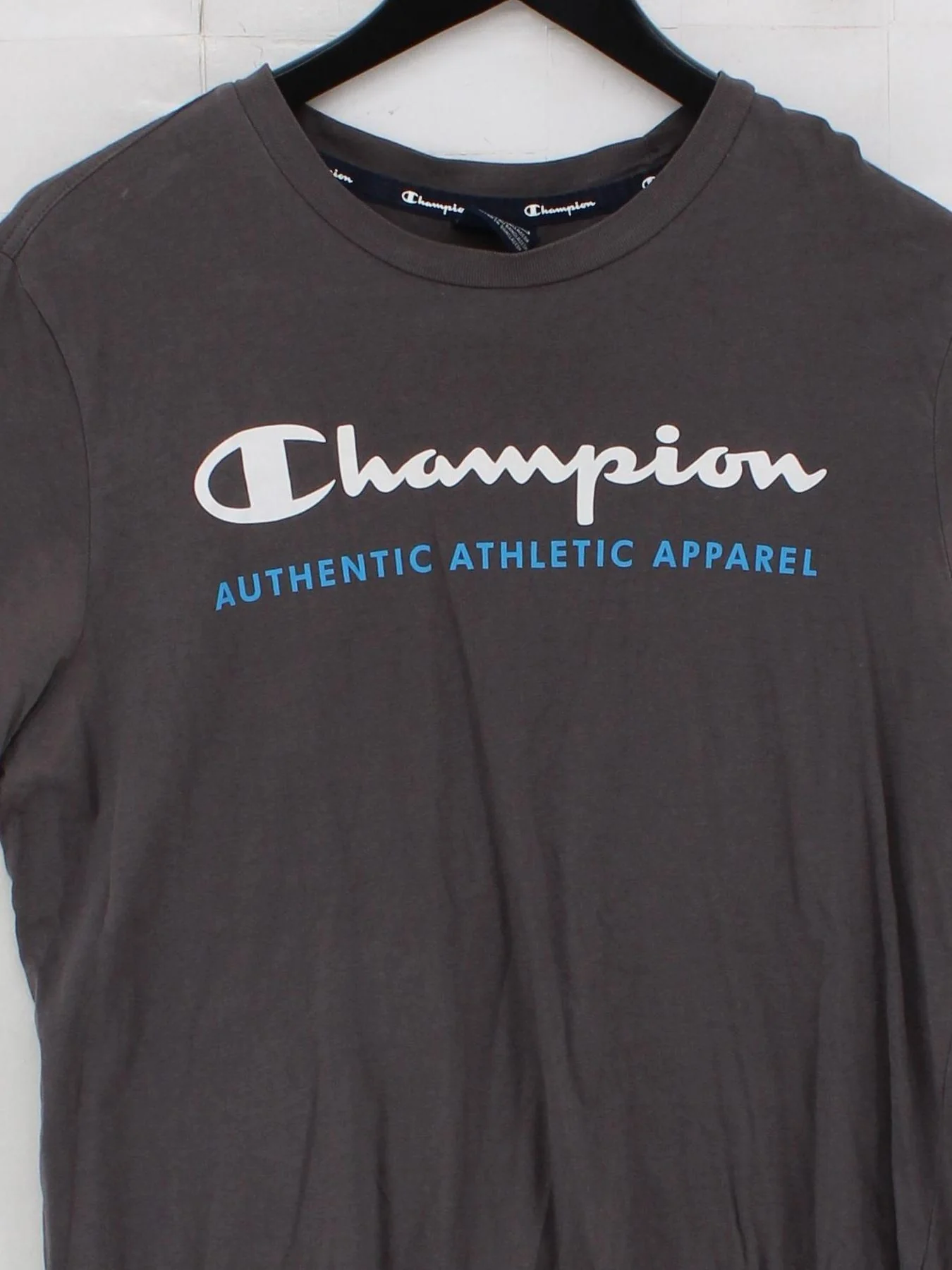 Champion Men's T-Shirt M Grey Graphic 100% Cotton Basic - Image 3