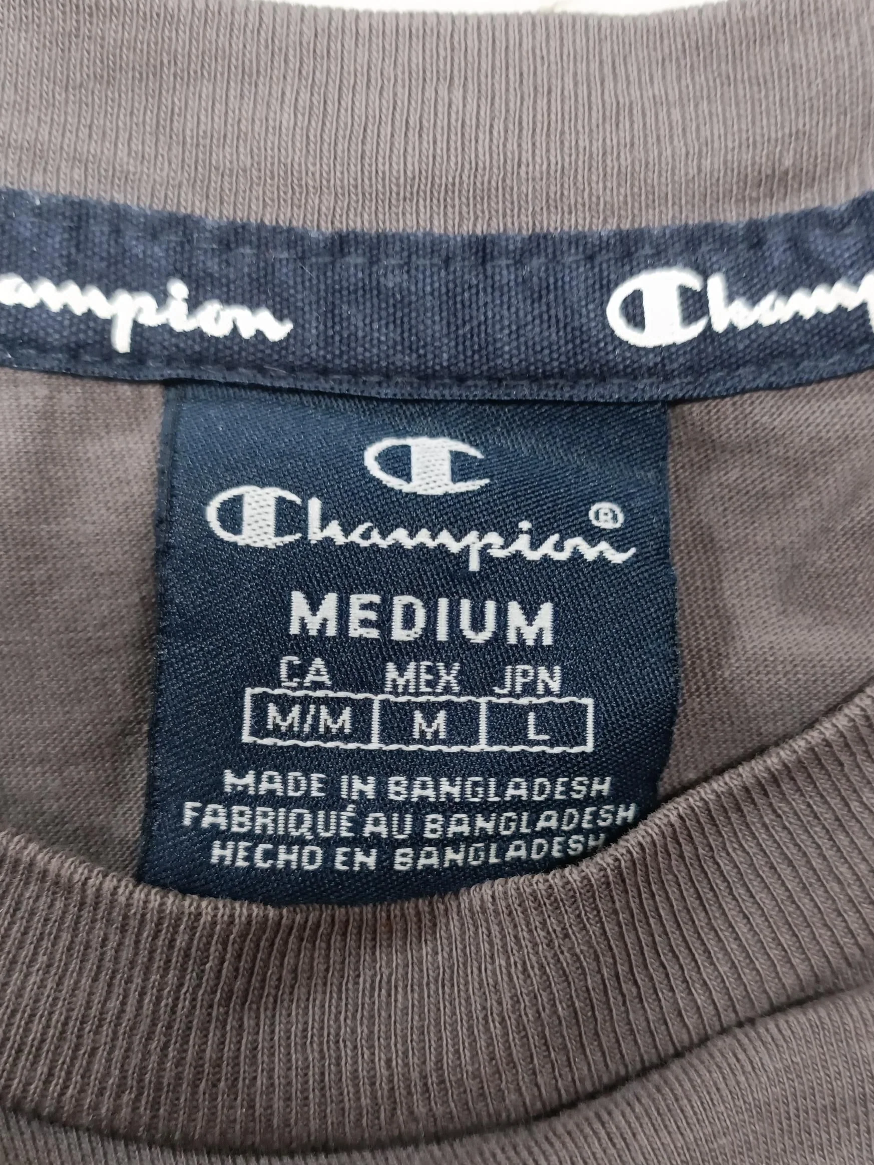 Champion Men's T-Shirt M Grey Graphic 100% Cotton Basic - Image 5