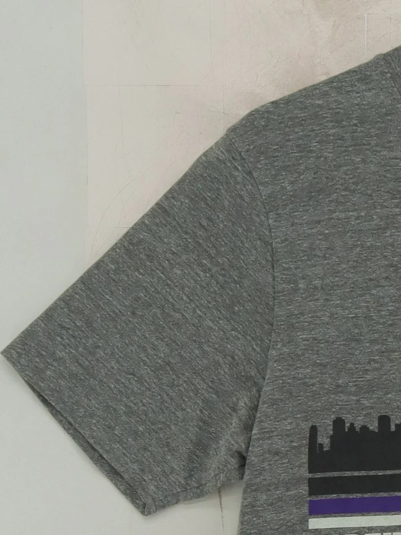 Champion Men's T-Shirt M Grey Graphic Polyester with Cotton, Rayon Basic - Image 4