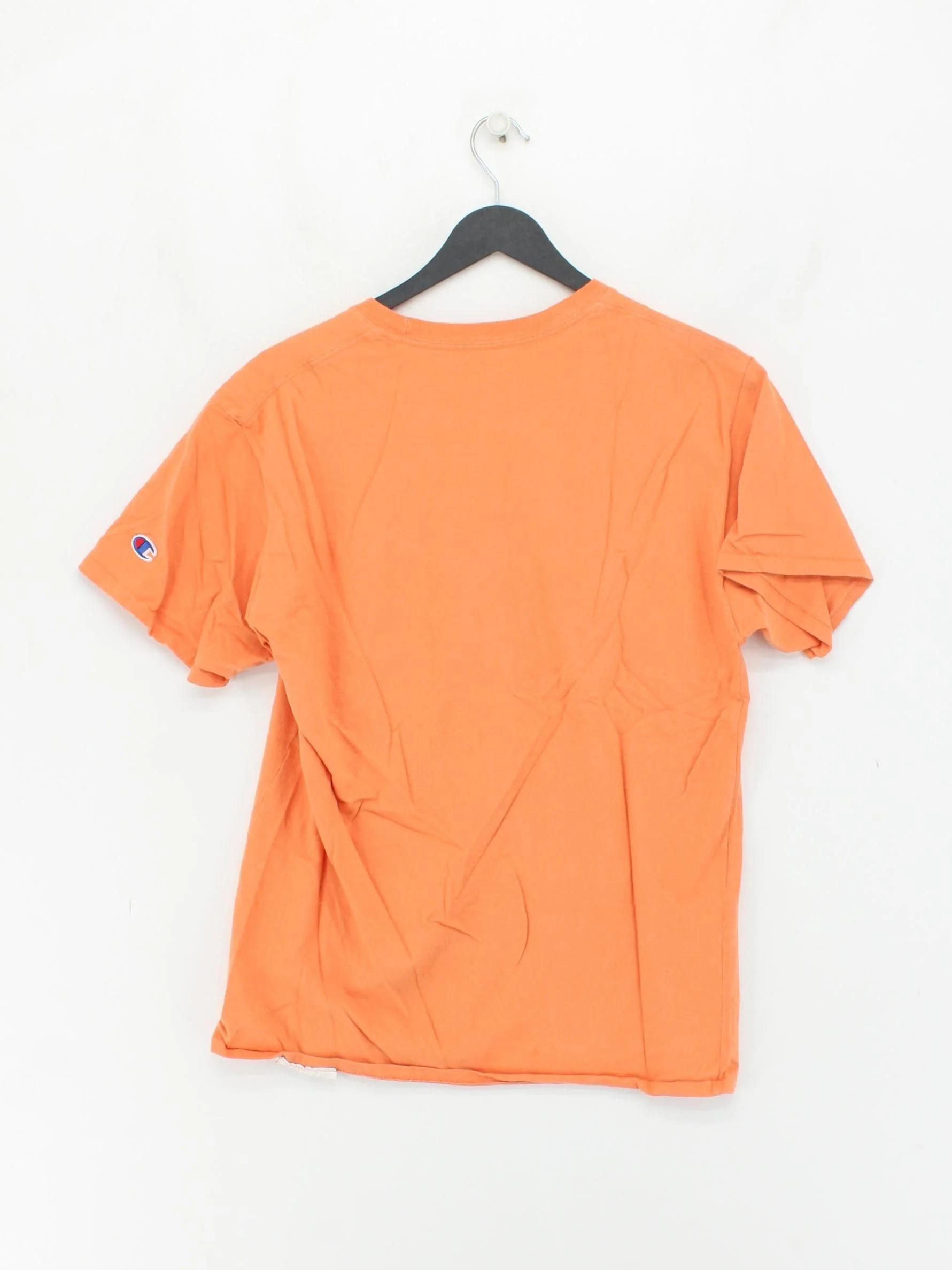 Champion Men's T-Shirt M Orange Graphic 100% Cotton Basic - Image 2