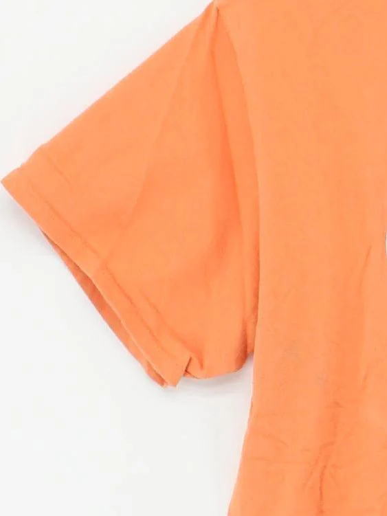 Champion Men's T-Shirt M Orange Graphic 100% Cotton Basic - Image 4