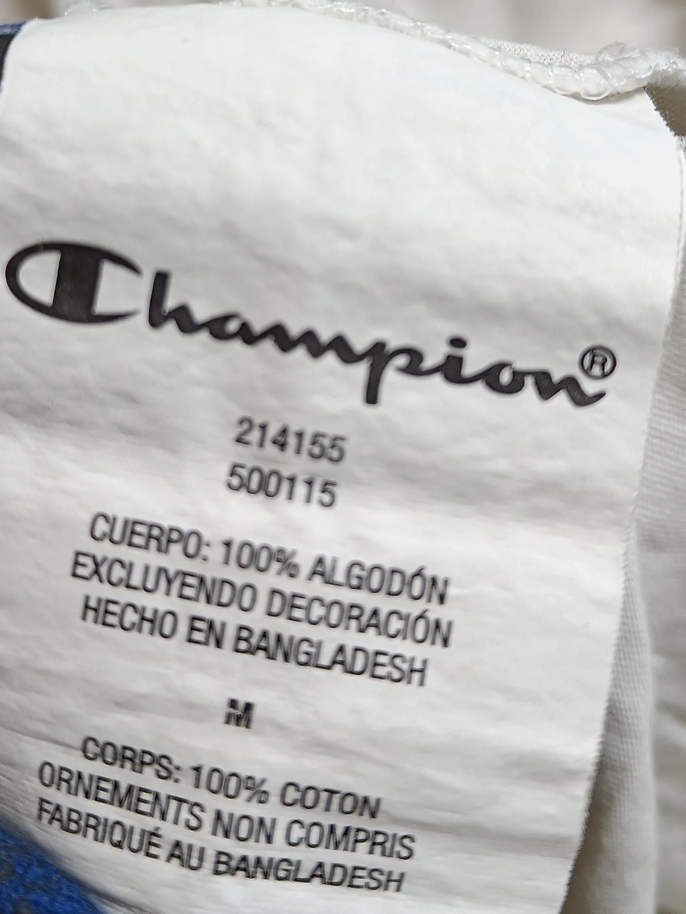 Champion Men's T-Shirt M White 100% Cotton Sleeveless Round Neck Basic - Image 6