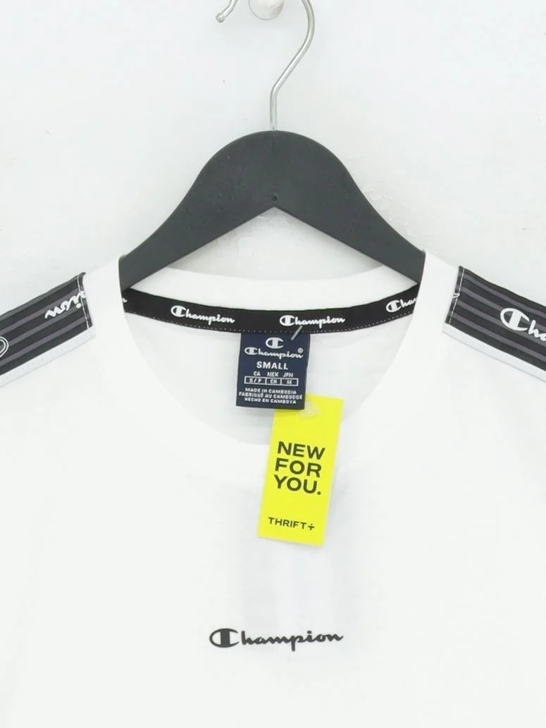 Champion Men's T-Shirt S White 100% Cotton Basic New with tags - Image 3
