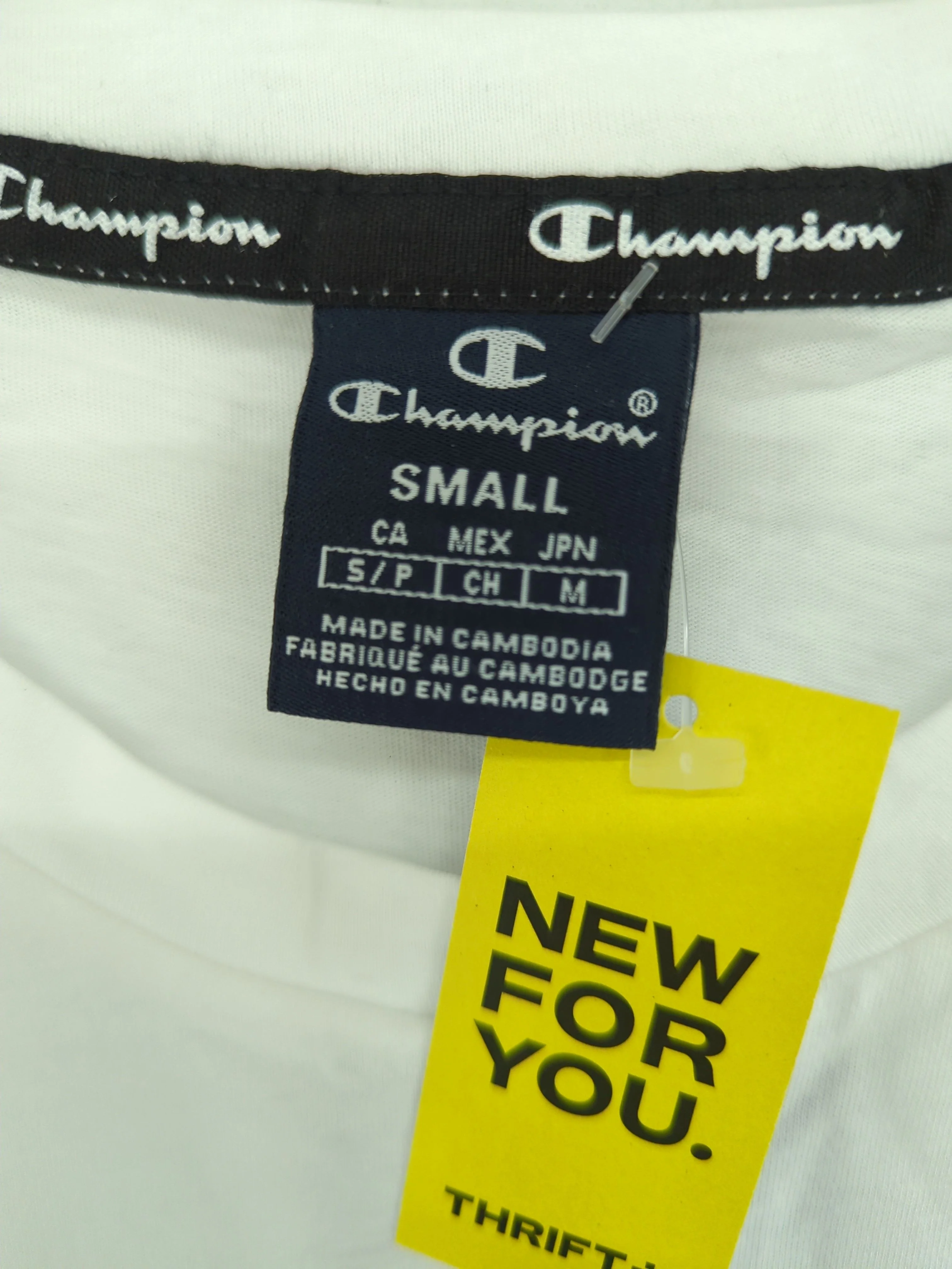 Champion Men's T-Shirt S White 100% Cotton Basic New with tags - Image 5