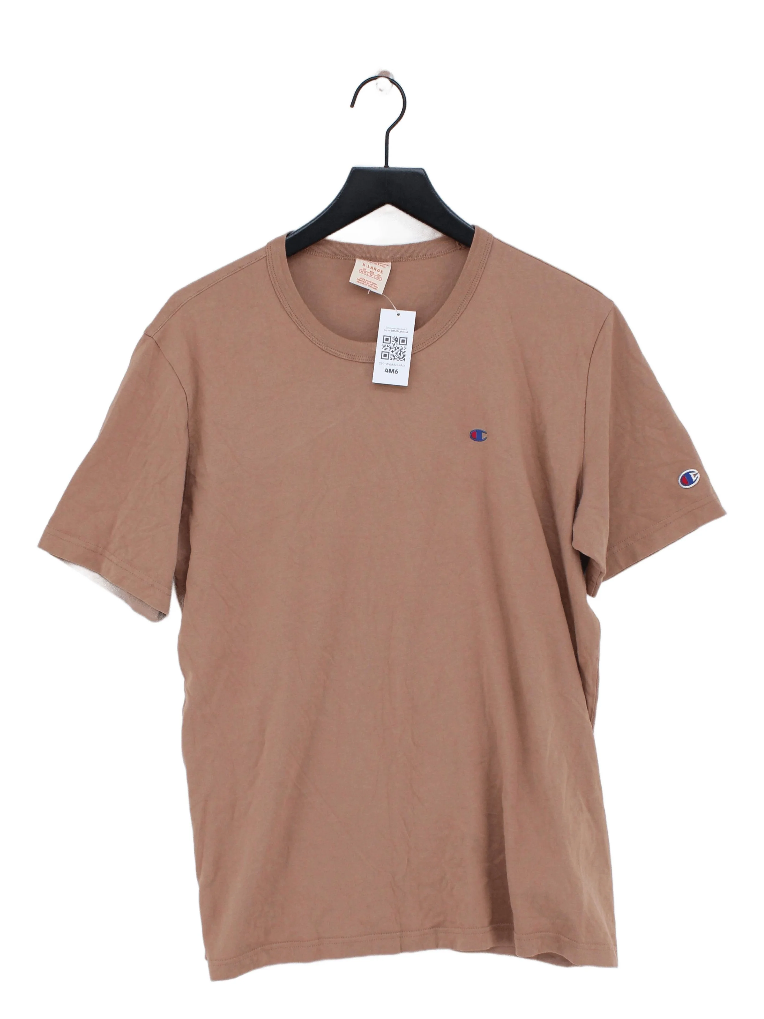 Champion Men's T-Shirt XL Brown 100% Cotton Basic