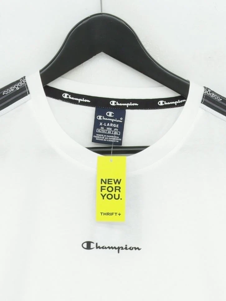 Champion Men's T-Shirt XL White 100% Cotton Basic New with tags - Image 3