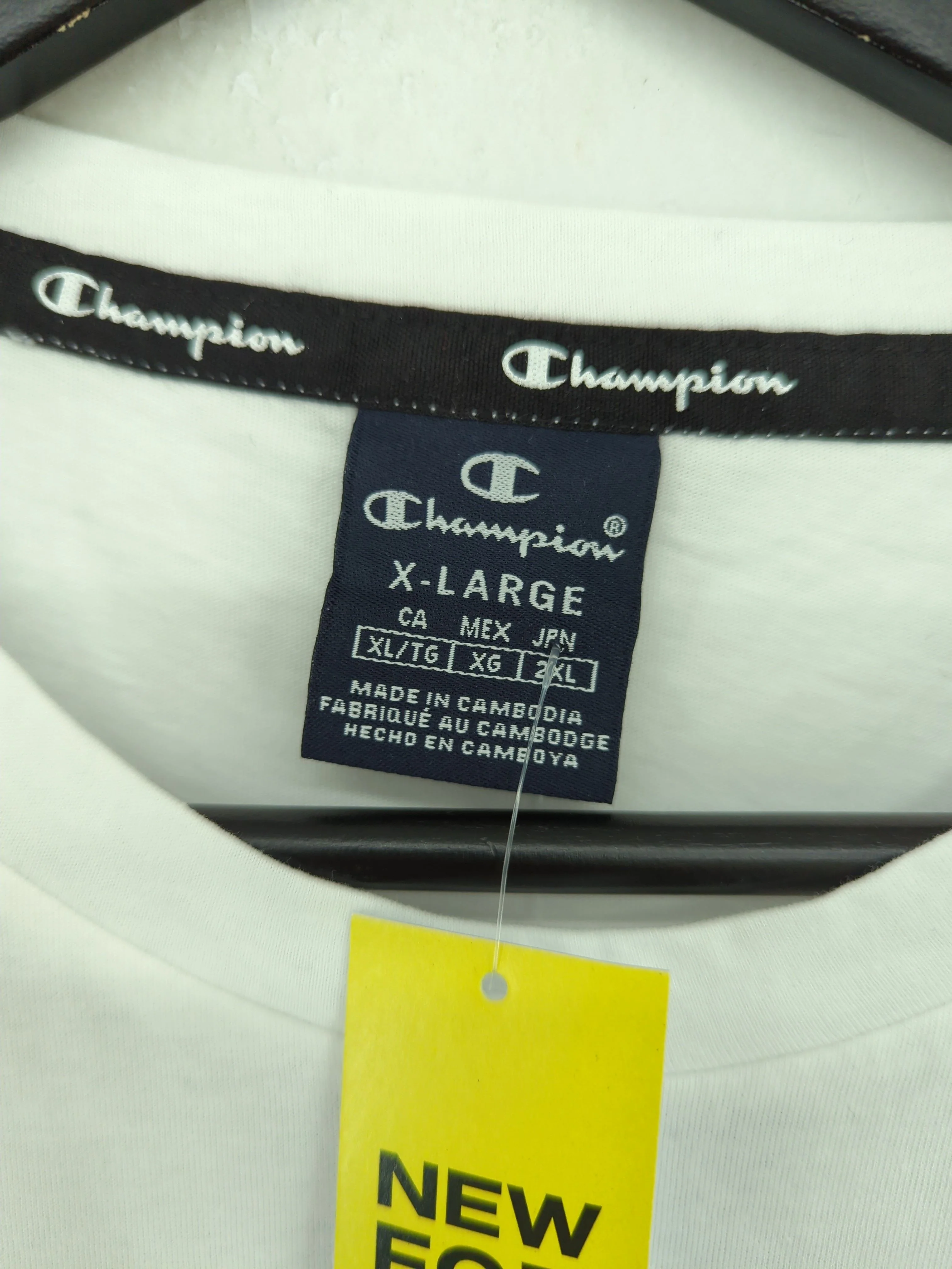 Champion Men's T-Shirt XL White 100% Cotton Basic New with tags - Image 5