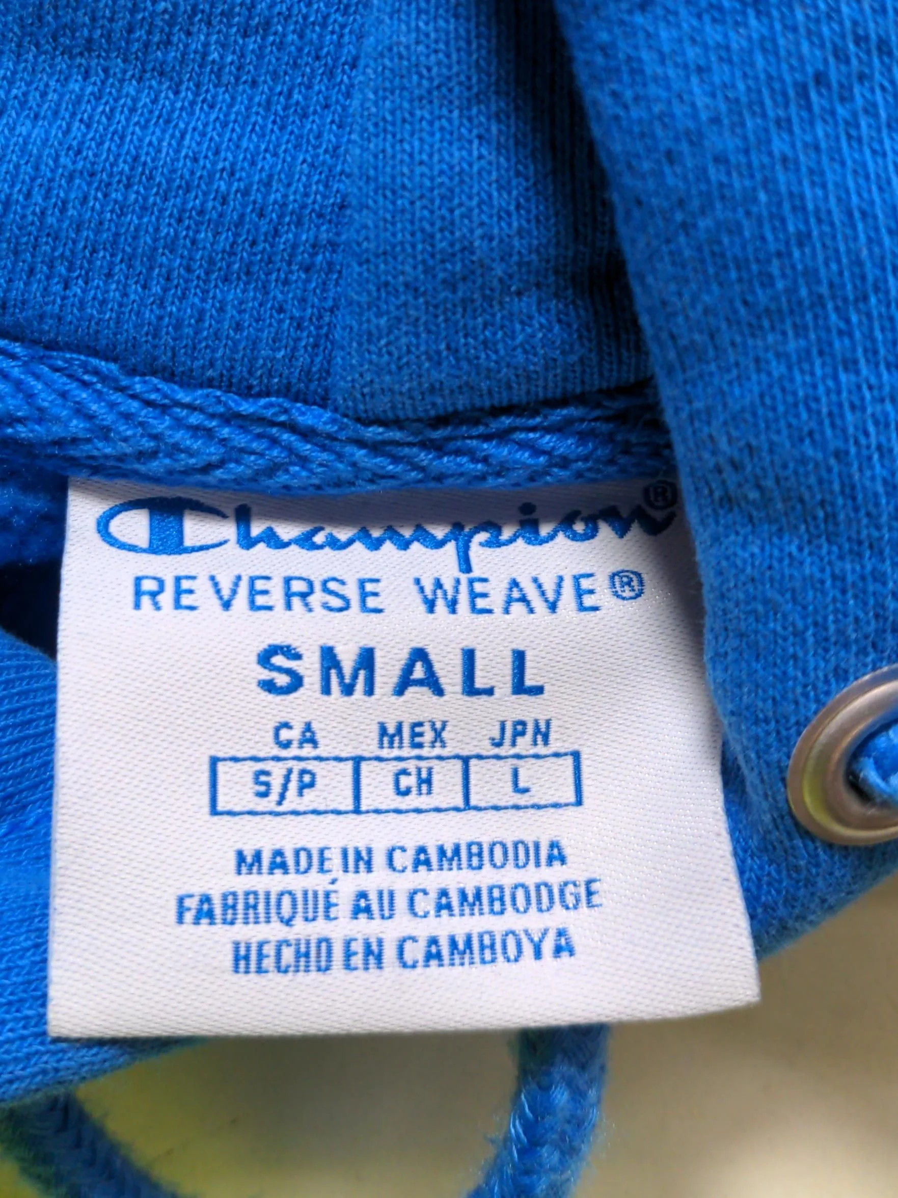 Champion Women's Hoodie S Blue Cotton with Polyester Pullover - Image 5