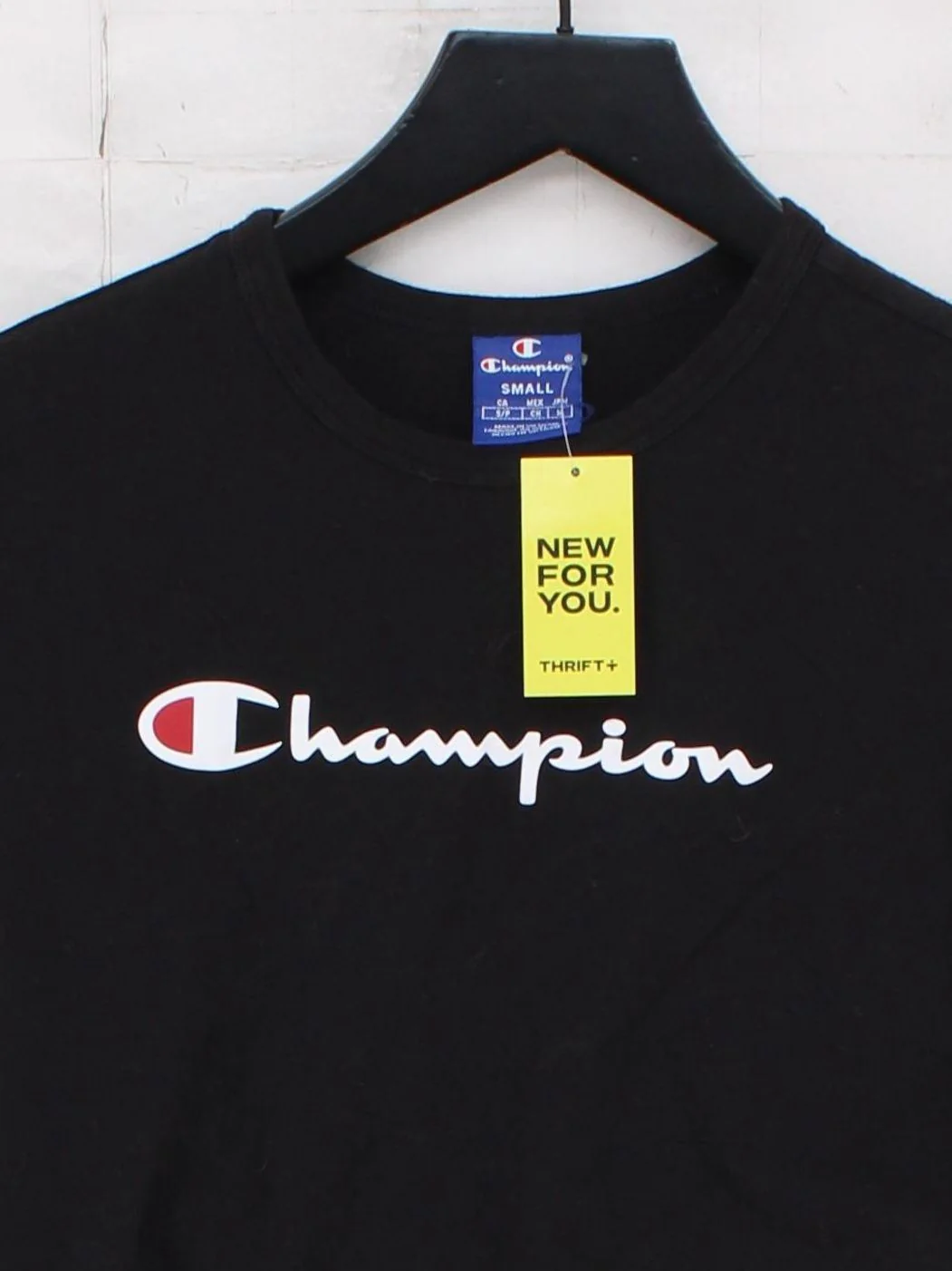 Champion Women's T-Shirt S Black Cotton with Elastane Basic - Image 3