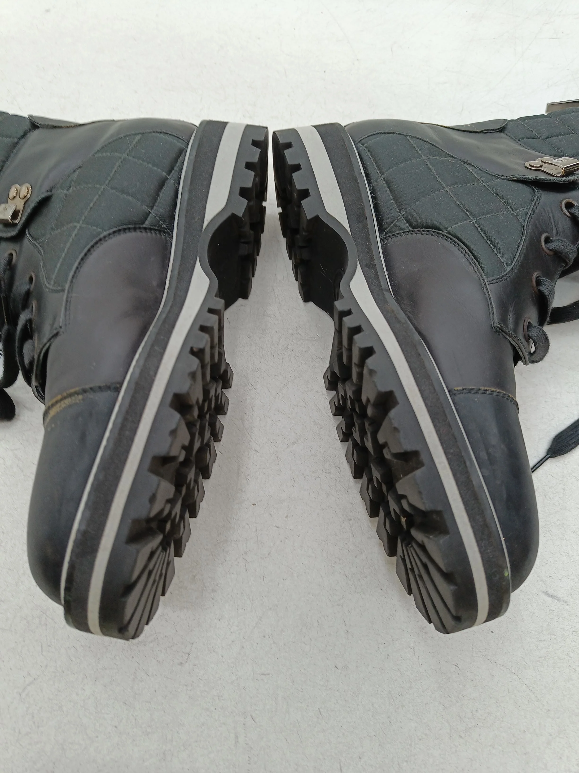 Chanel Men's Boots UK 10 Black 100% Leather Combat - Image 7