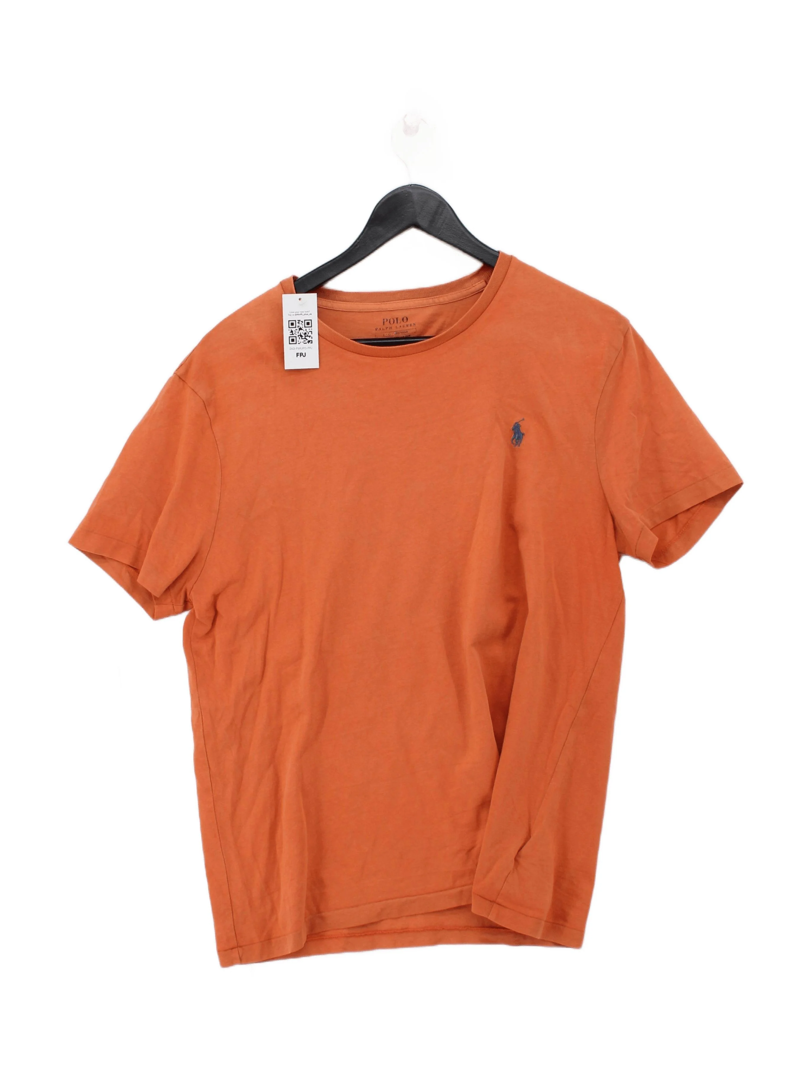 Chaps Ralph Lauren Men's T-Shirt L Orange 100% Cotton Basic
