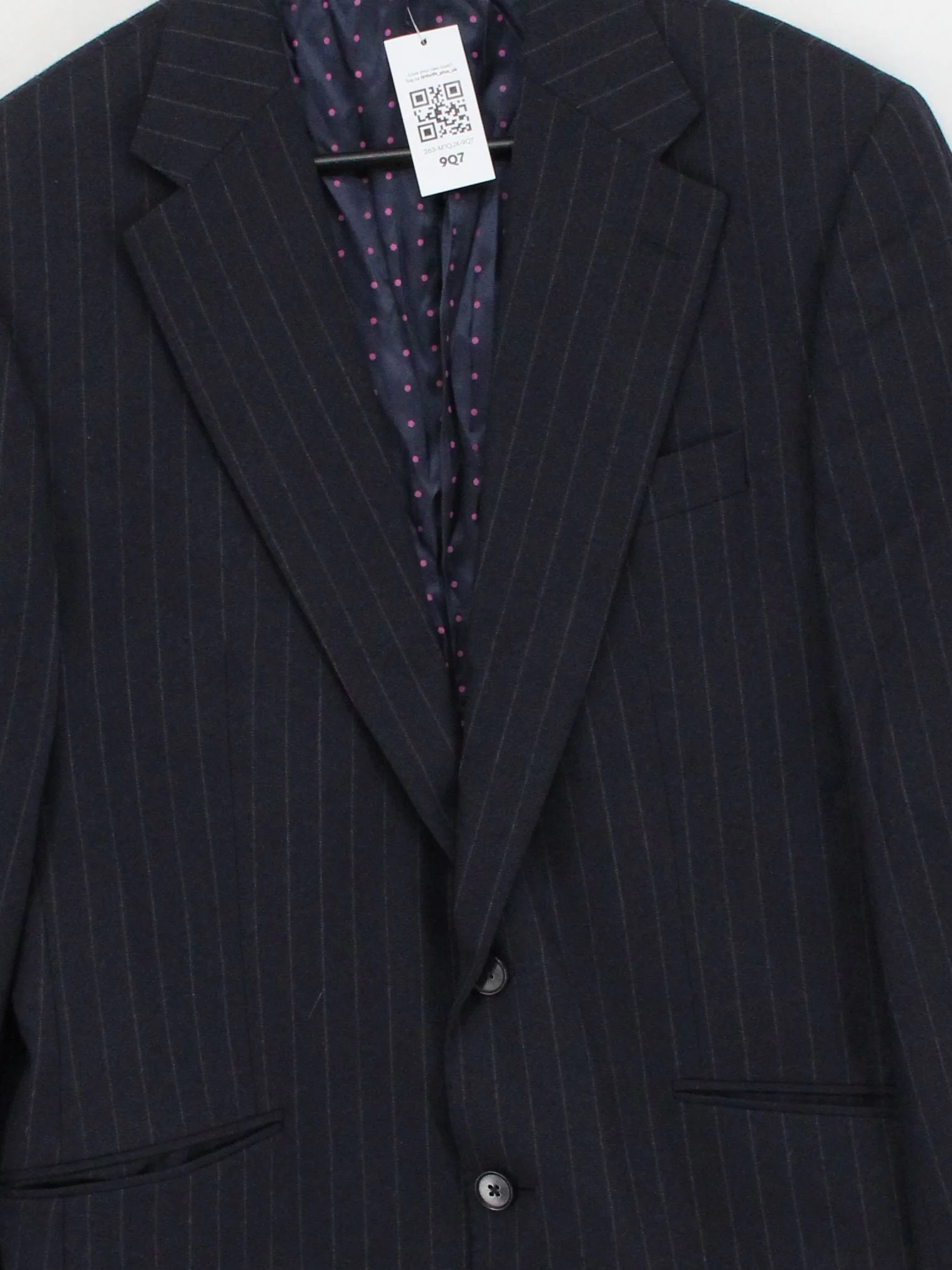 Charles Tyrwhitt Men's Blazer Chest: 42 in Blue Wool - Image 3
