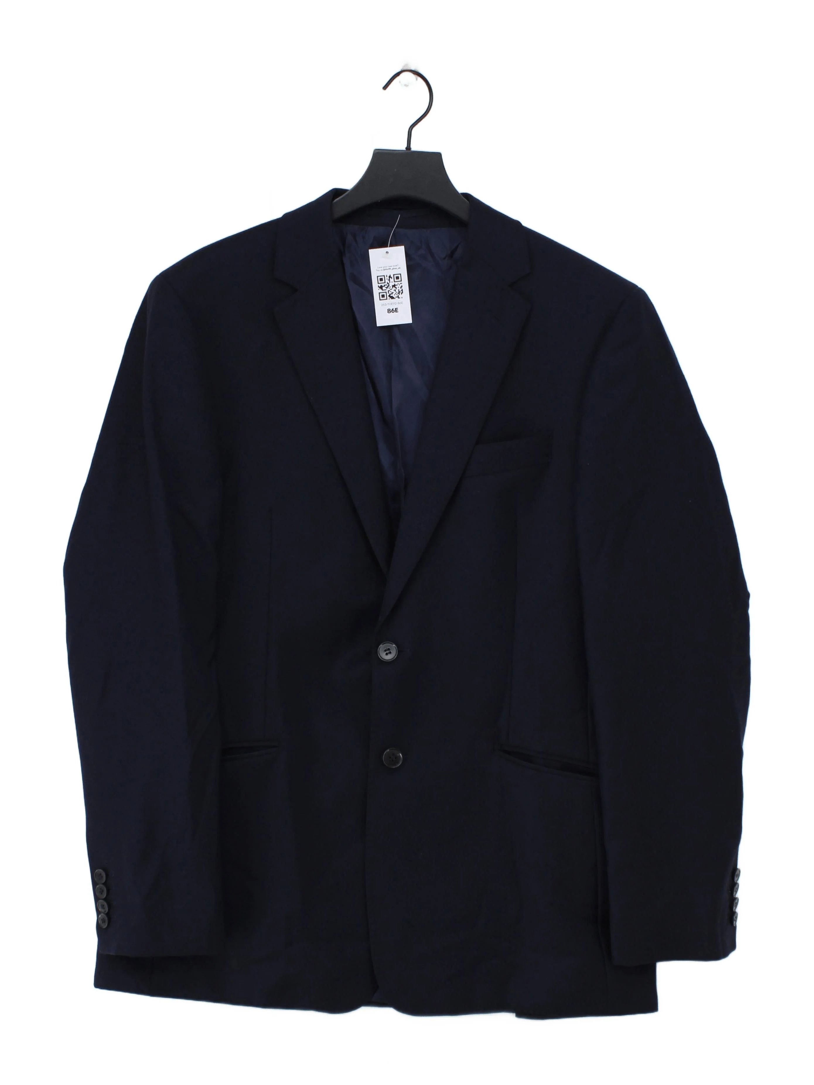 Charles Tyrwhitt Men's Blazer L Blue 100% Wool Overcoat