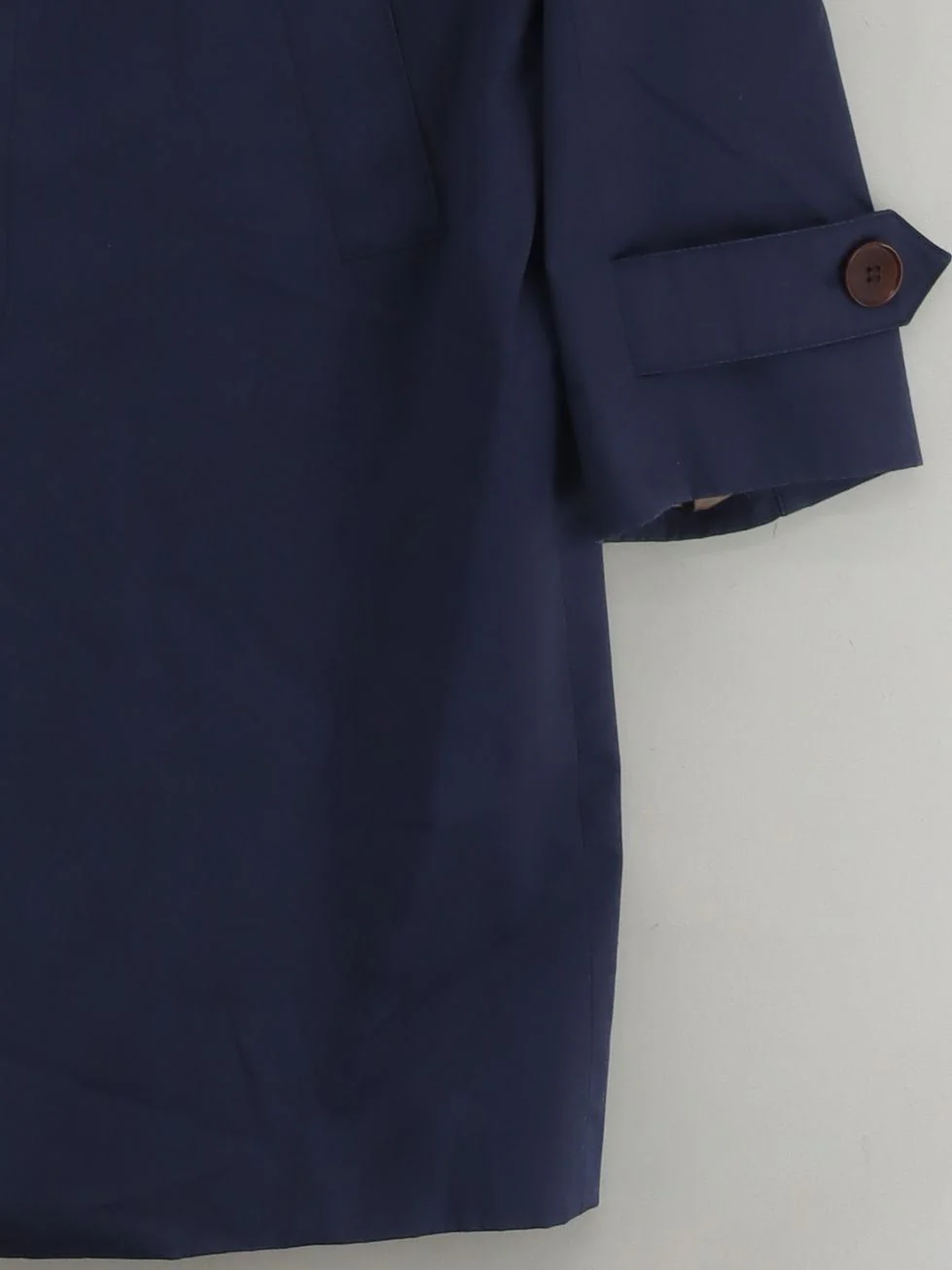 Charles Tyrwhitt Men's Coat L Blue 100% Cotton Trench Coat - Image 4