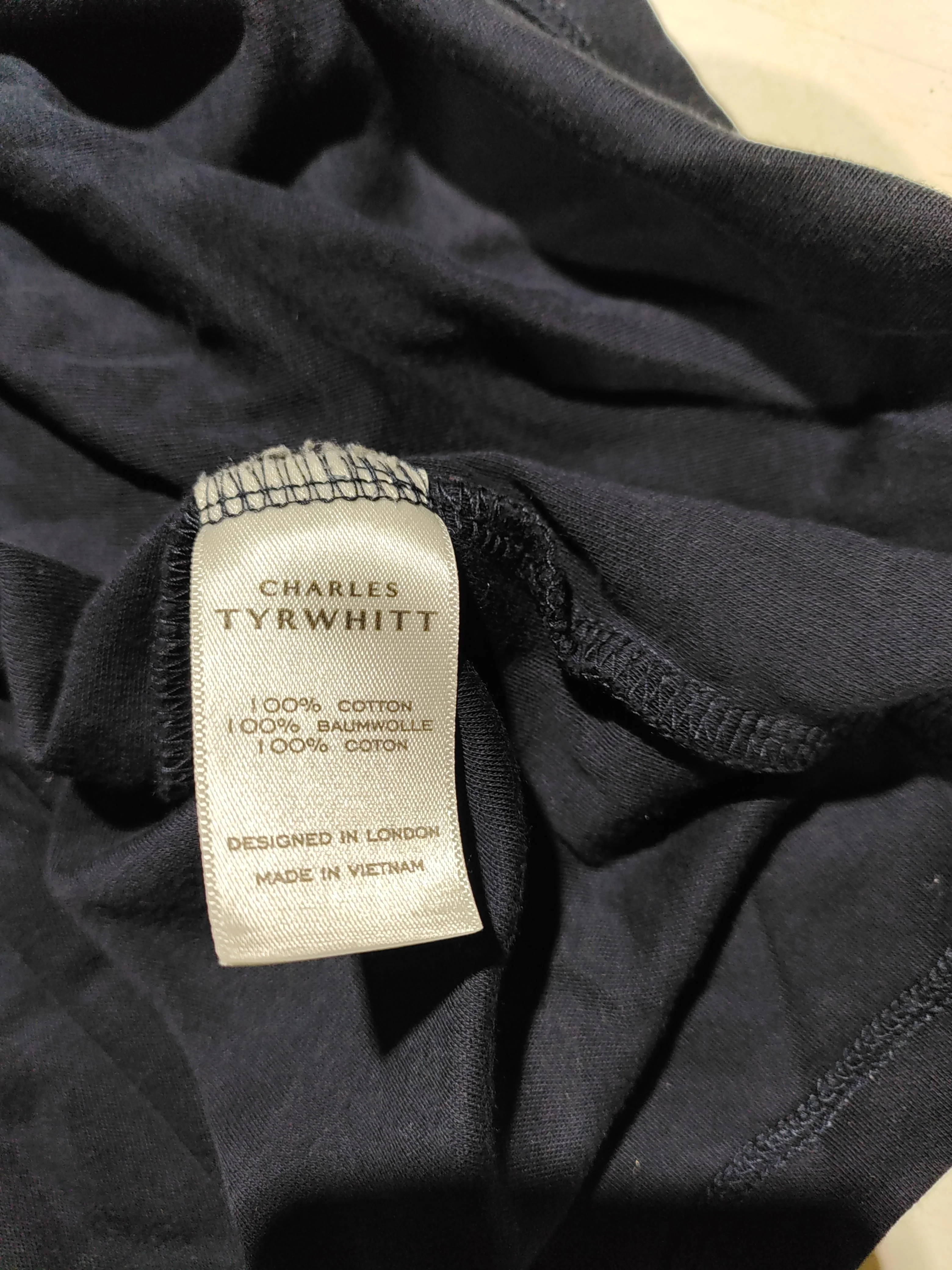 Charles Tyrwhitt Men's Polo L Blue 100% Cotton Basic - Image 6