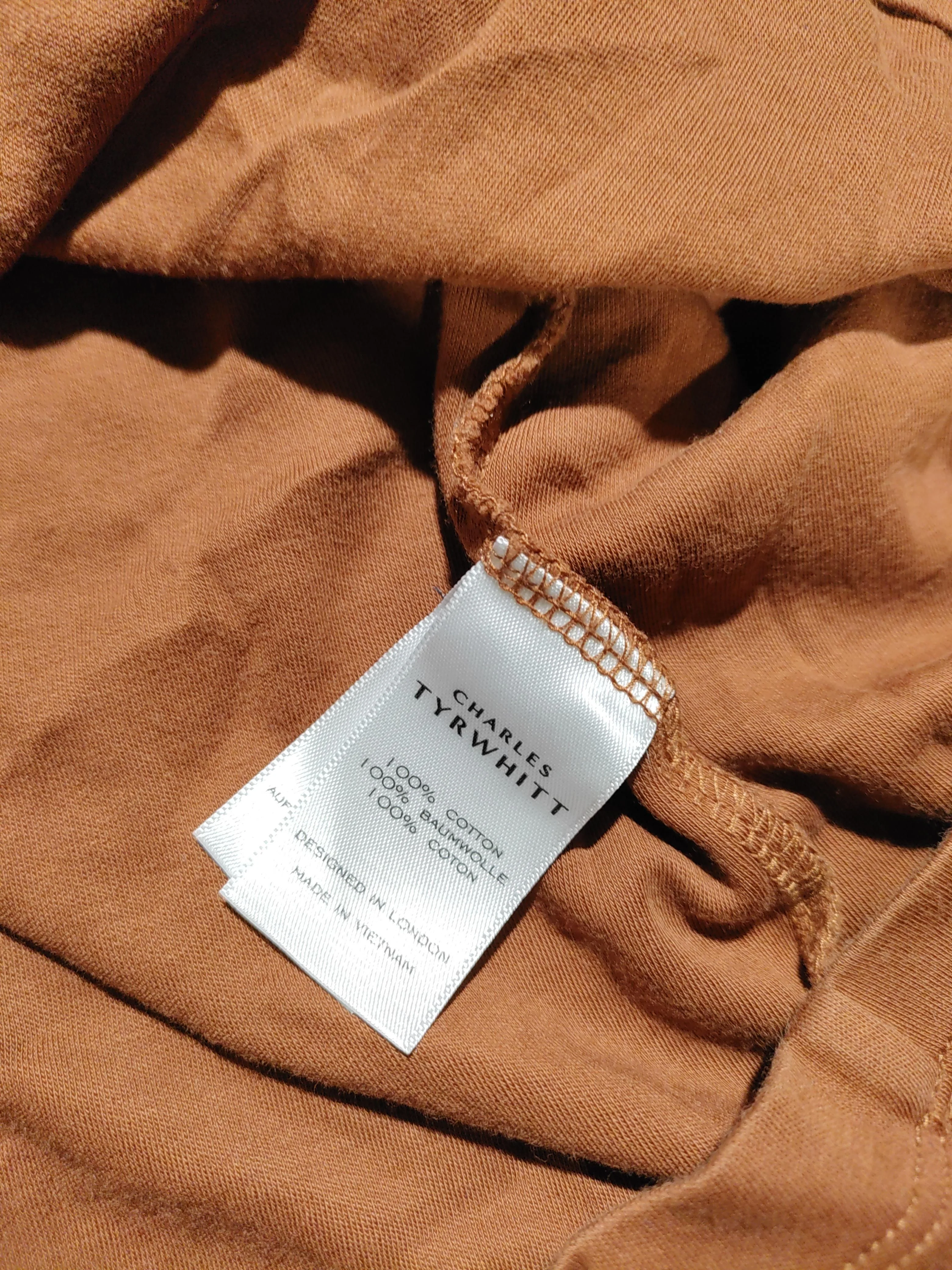 Charles Tyrwhitt Men's Polo L Brown 100% Cotton Basic - Image 6