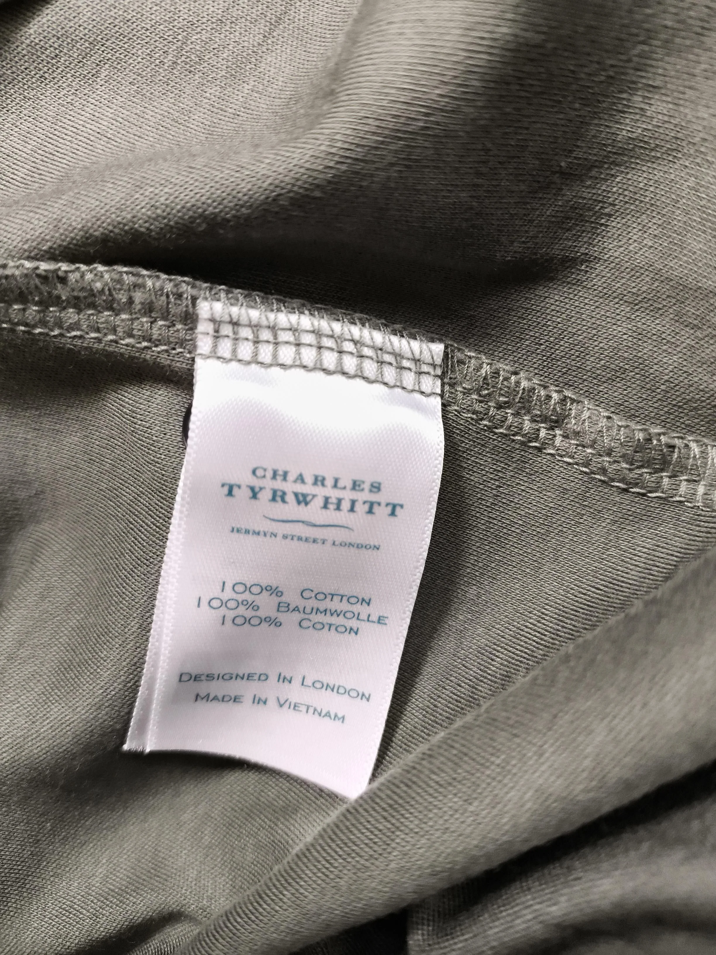 Charles Tyrwhitt Men's Polo L Green 100% Cotton Basic - Image 6